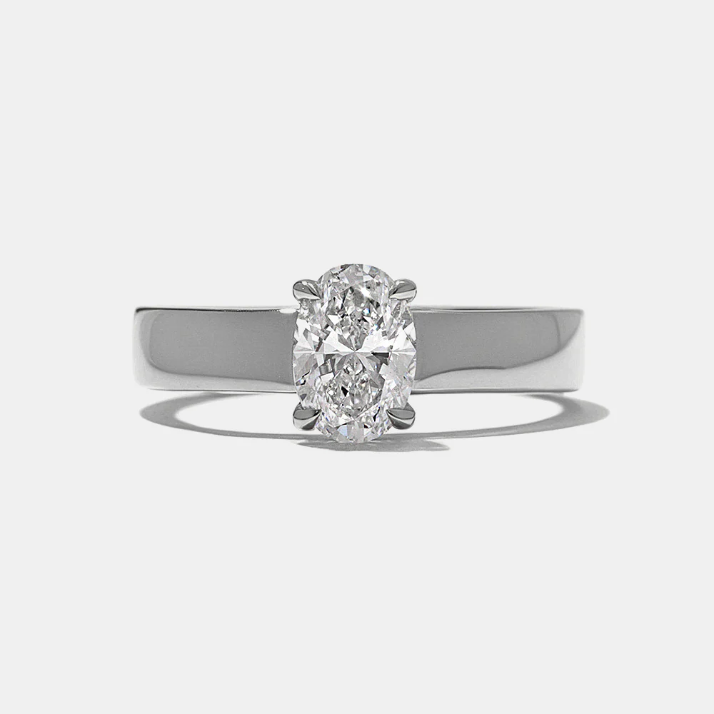 Laguna Oval Solitaire in Platinum
