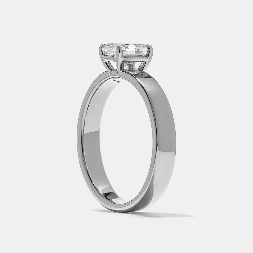 Laguna Oval Solitaire in Platinum - Image 6