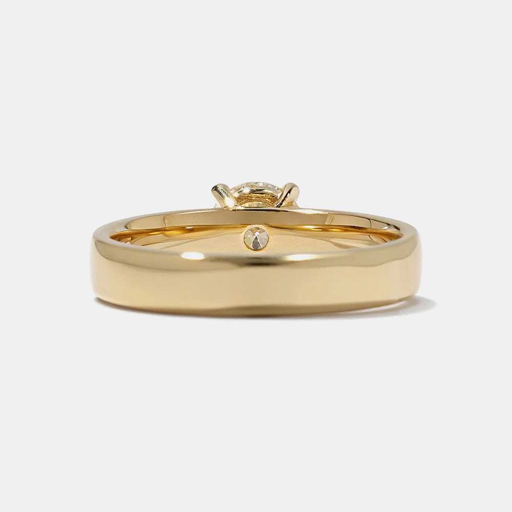 Laguna Round Solitaire in Yellow Gold - Image 5