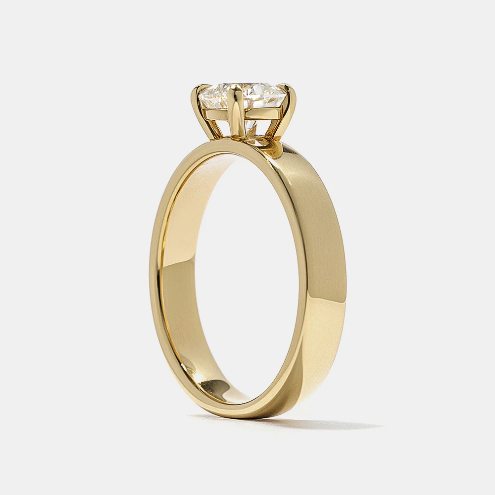 Laguna Round Solitaire in Yellow Gold - Image 6