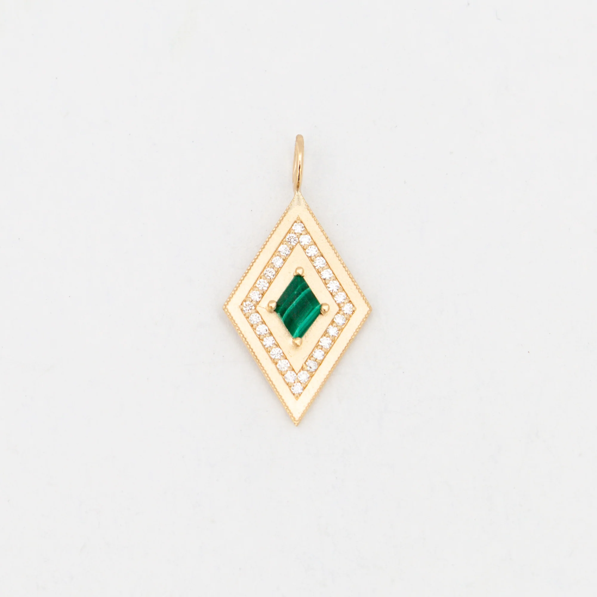 Large Malachite Theodora Amulet