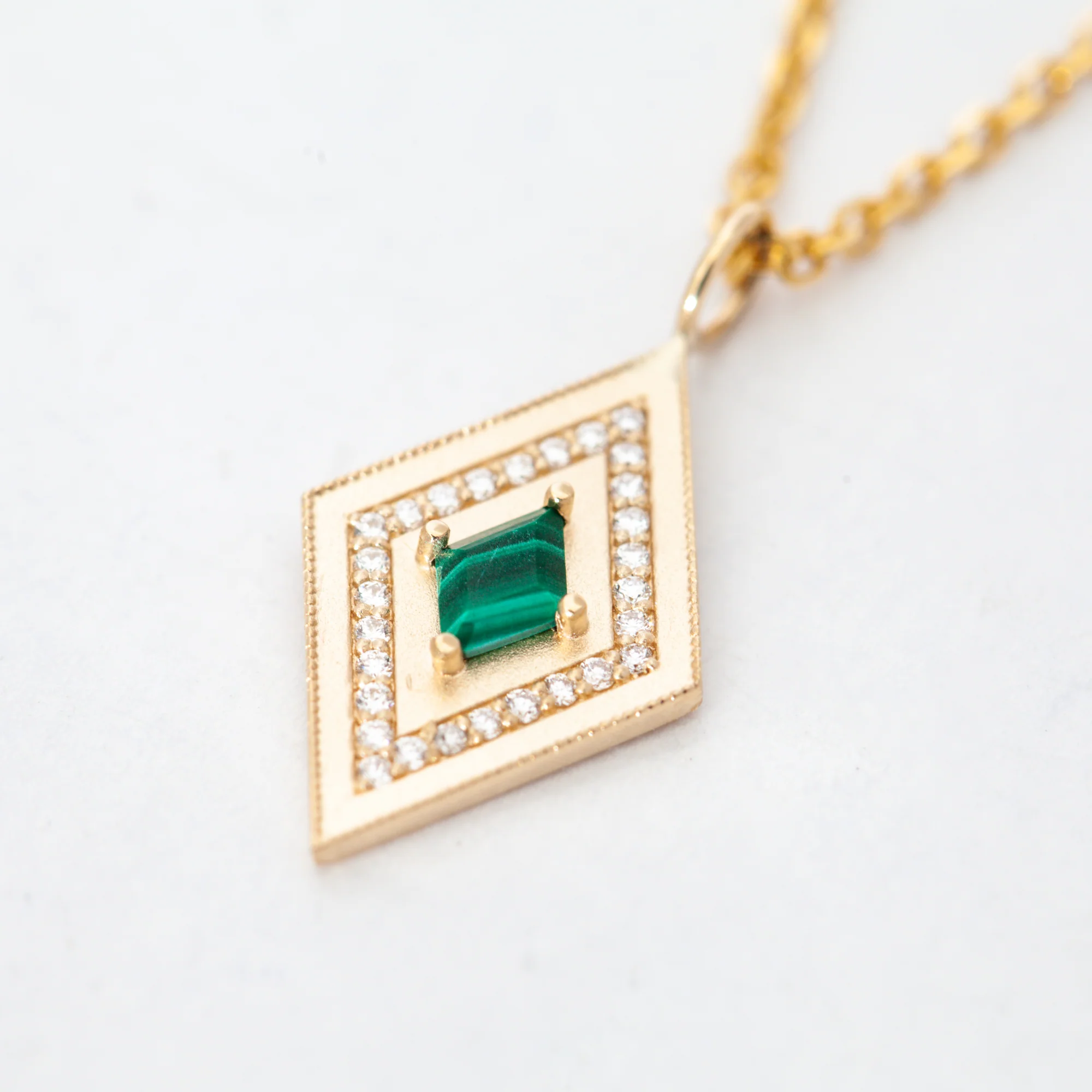 Large Malachite Theodora Amulet - Image 3