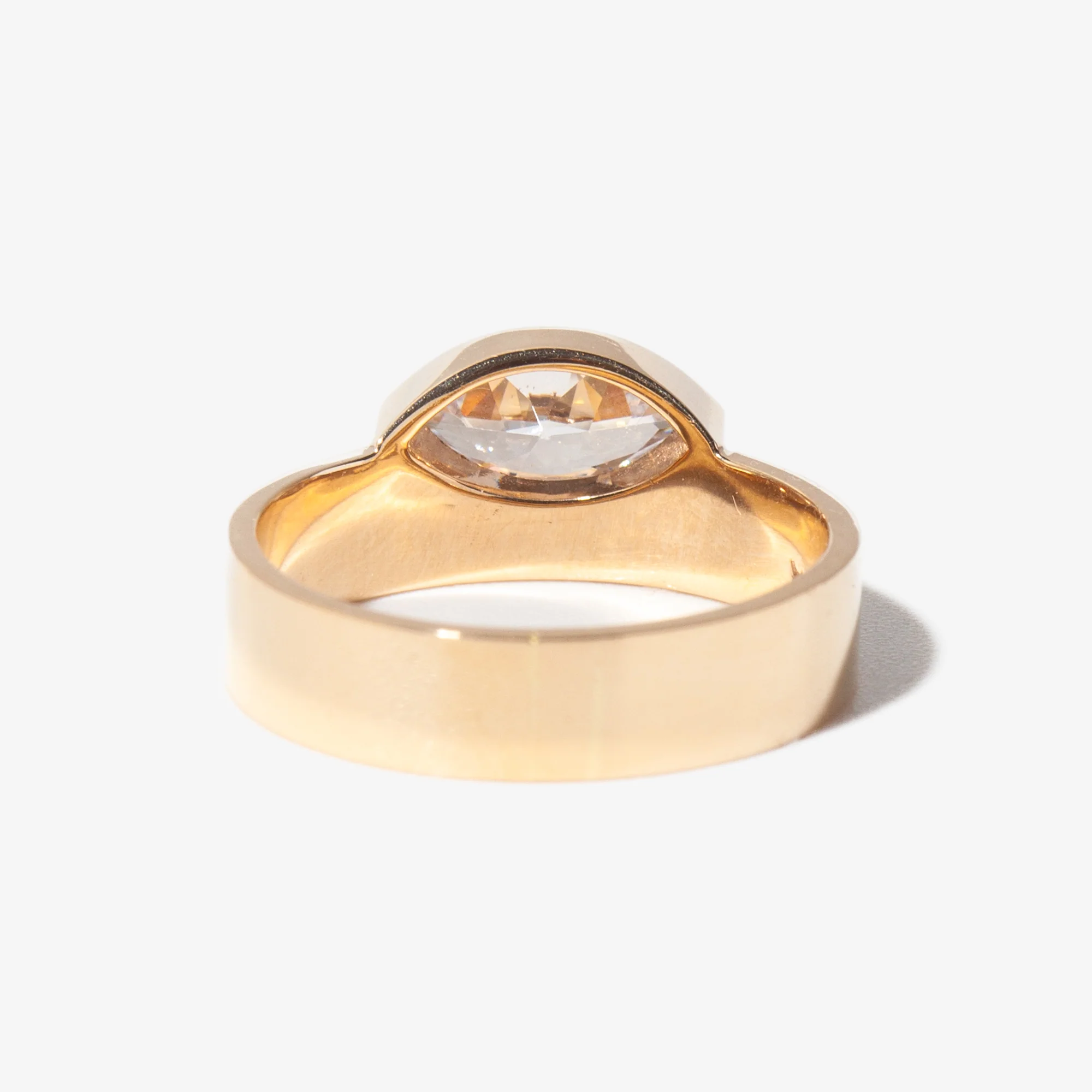 Large Marquise Diamond Monolith Ring - Image 3