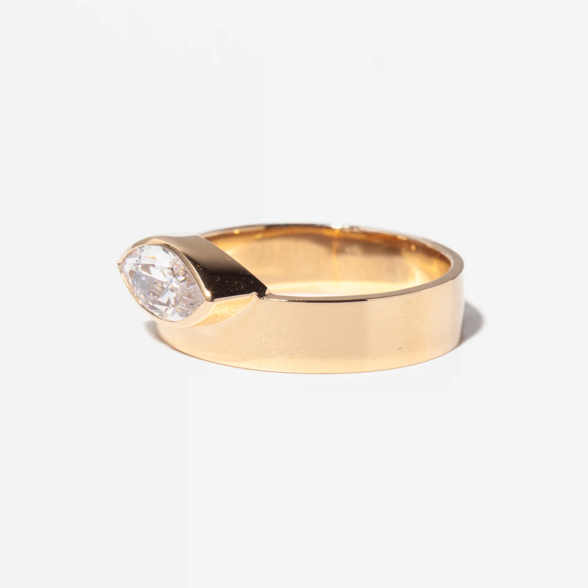 Large Marquise Diamond Monolith Ring - Image 4