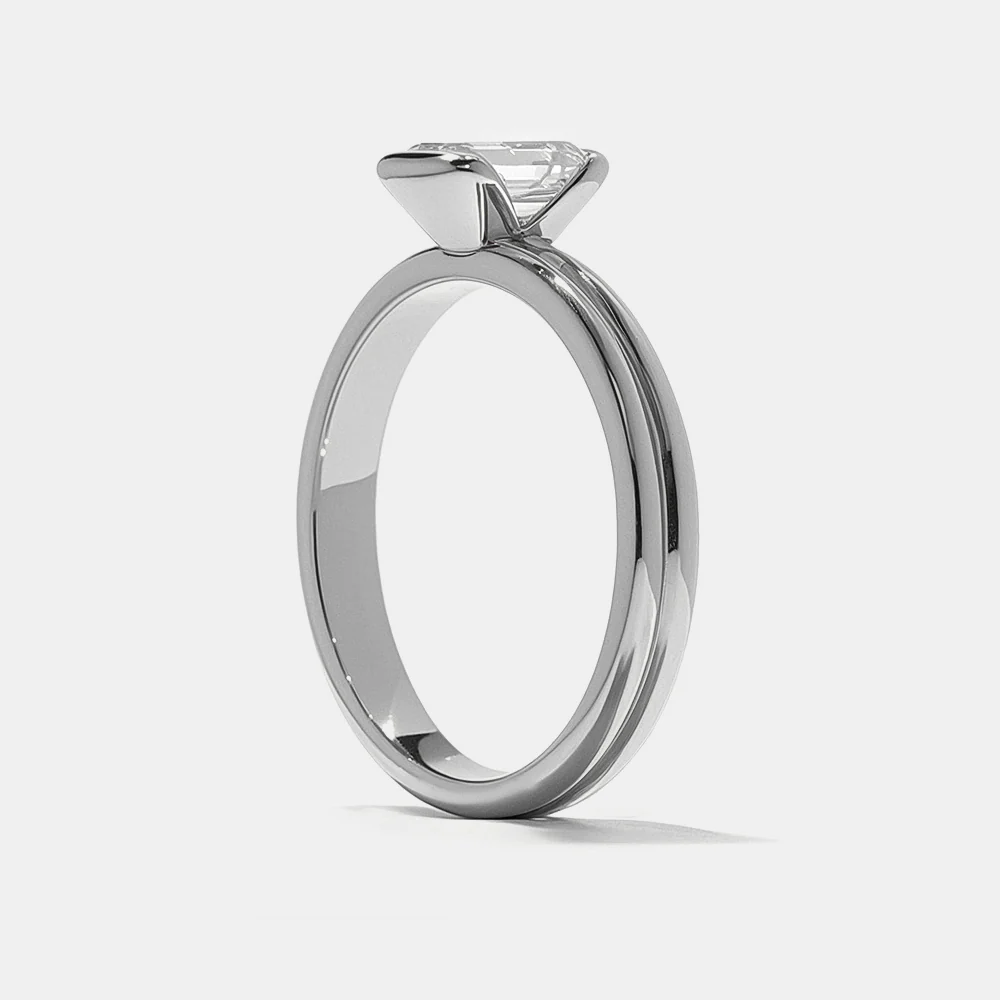 Larkin Emerald-Cut Solitaire in Platinum - Image 6