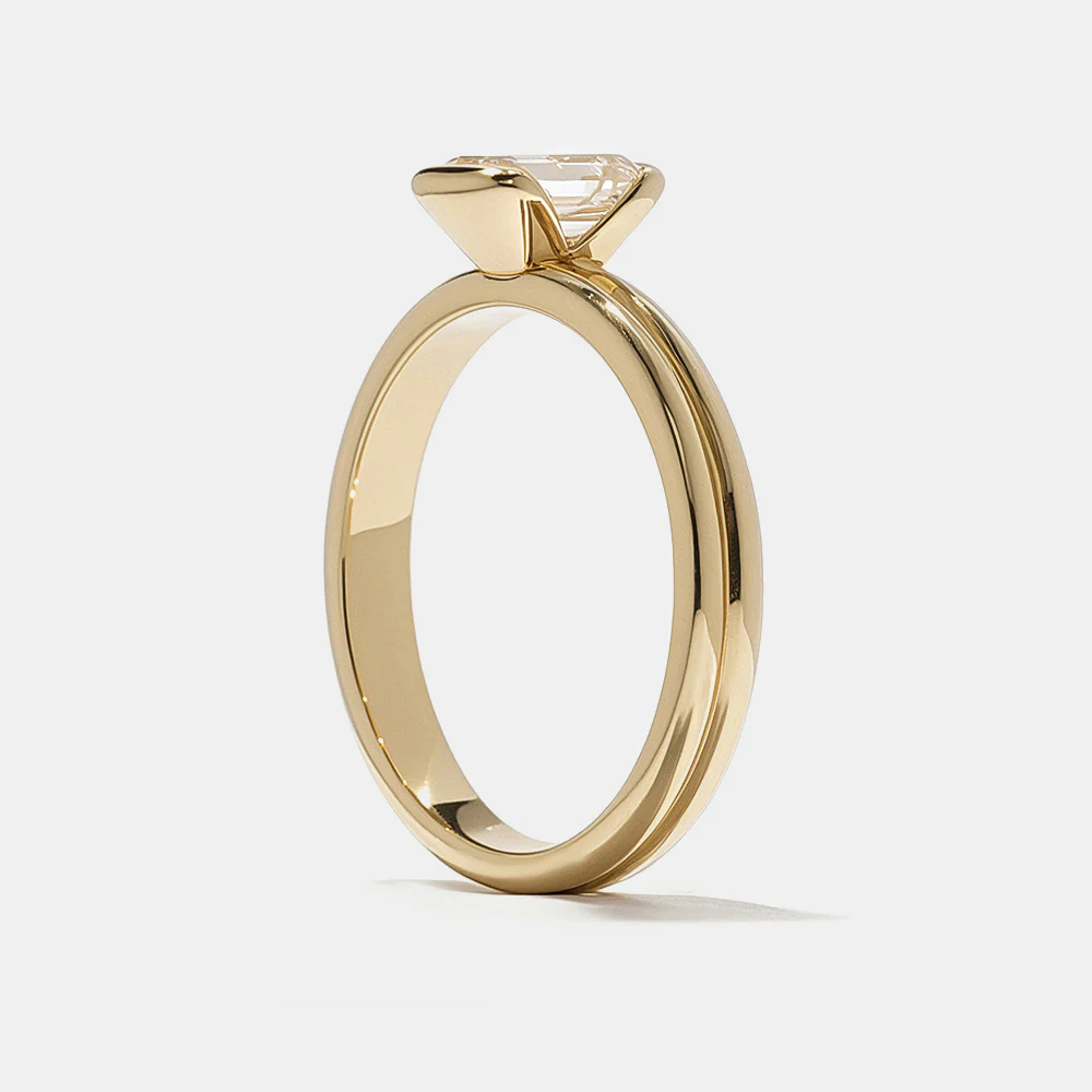 Larkin Emerald-Cut Solitaire in Yellow Gold - Image 6
