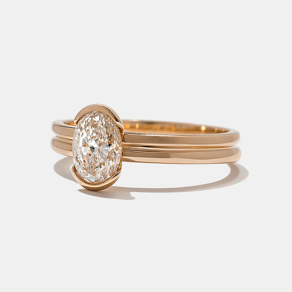 Larkin Oval Solitaire in Rose Gold - Image 3