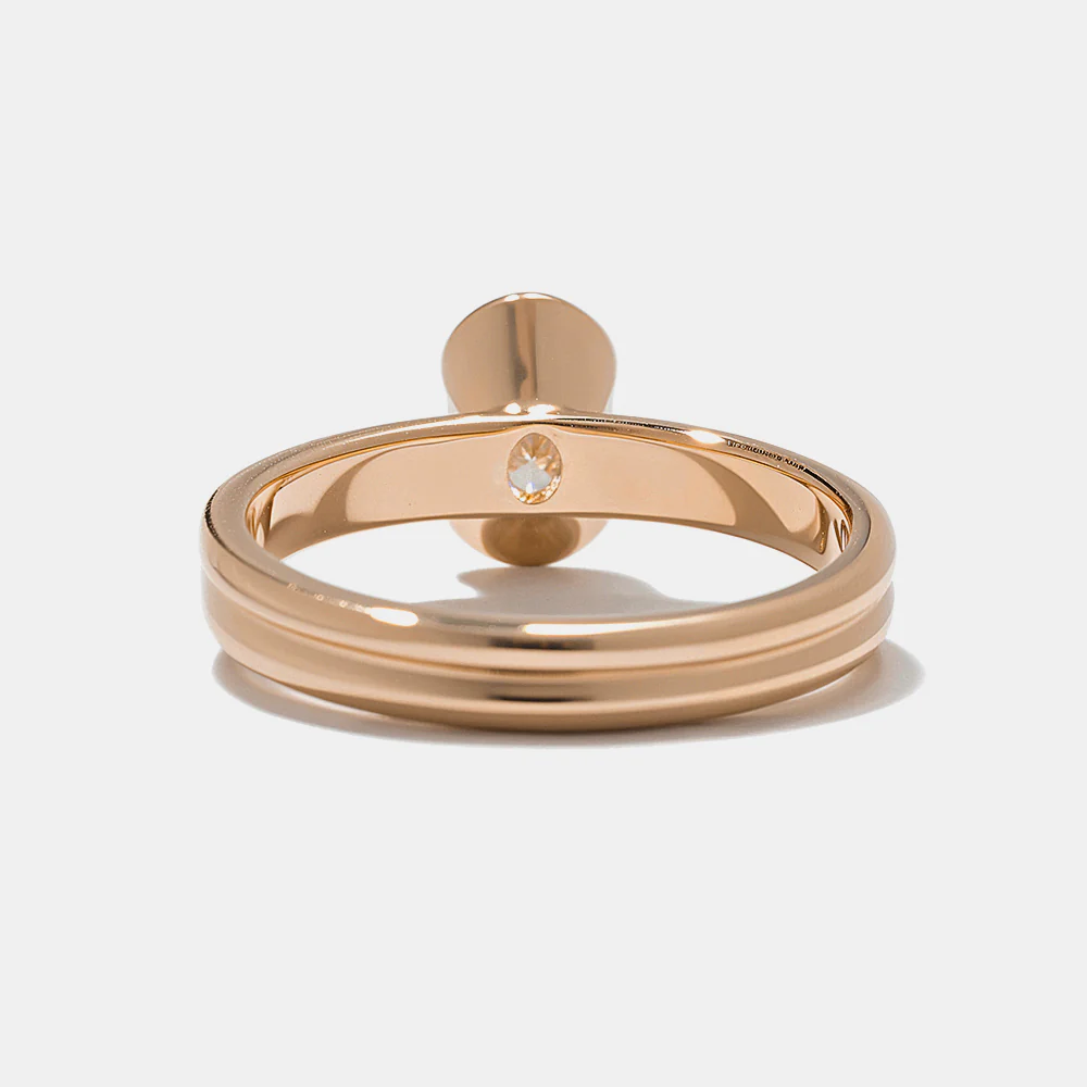 Larkin Oval Solitaire in Rose Gold - Image 5