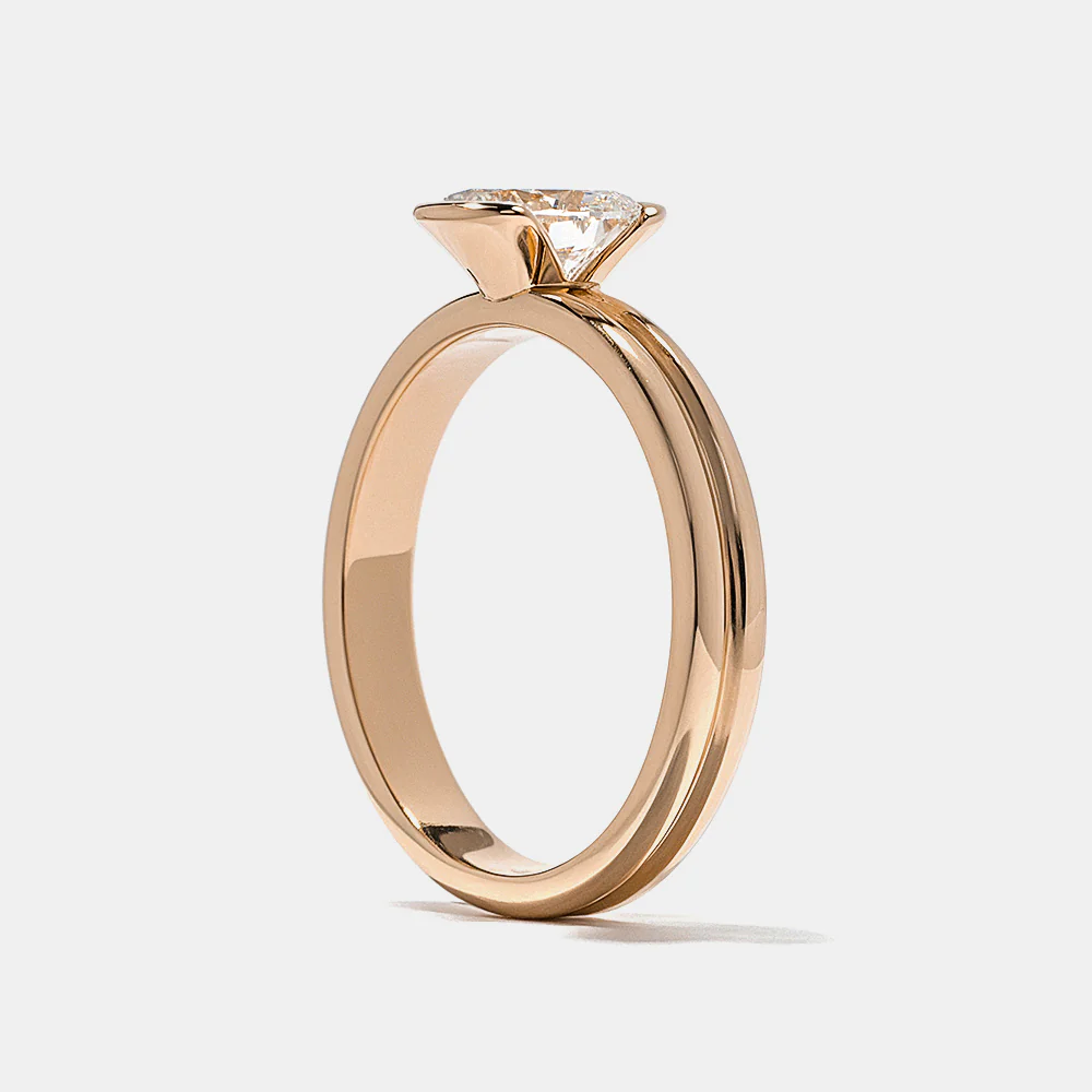 Larkin Oval Solitaire in Rose Gold - Image 6