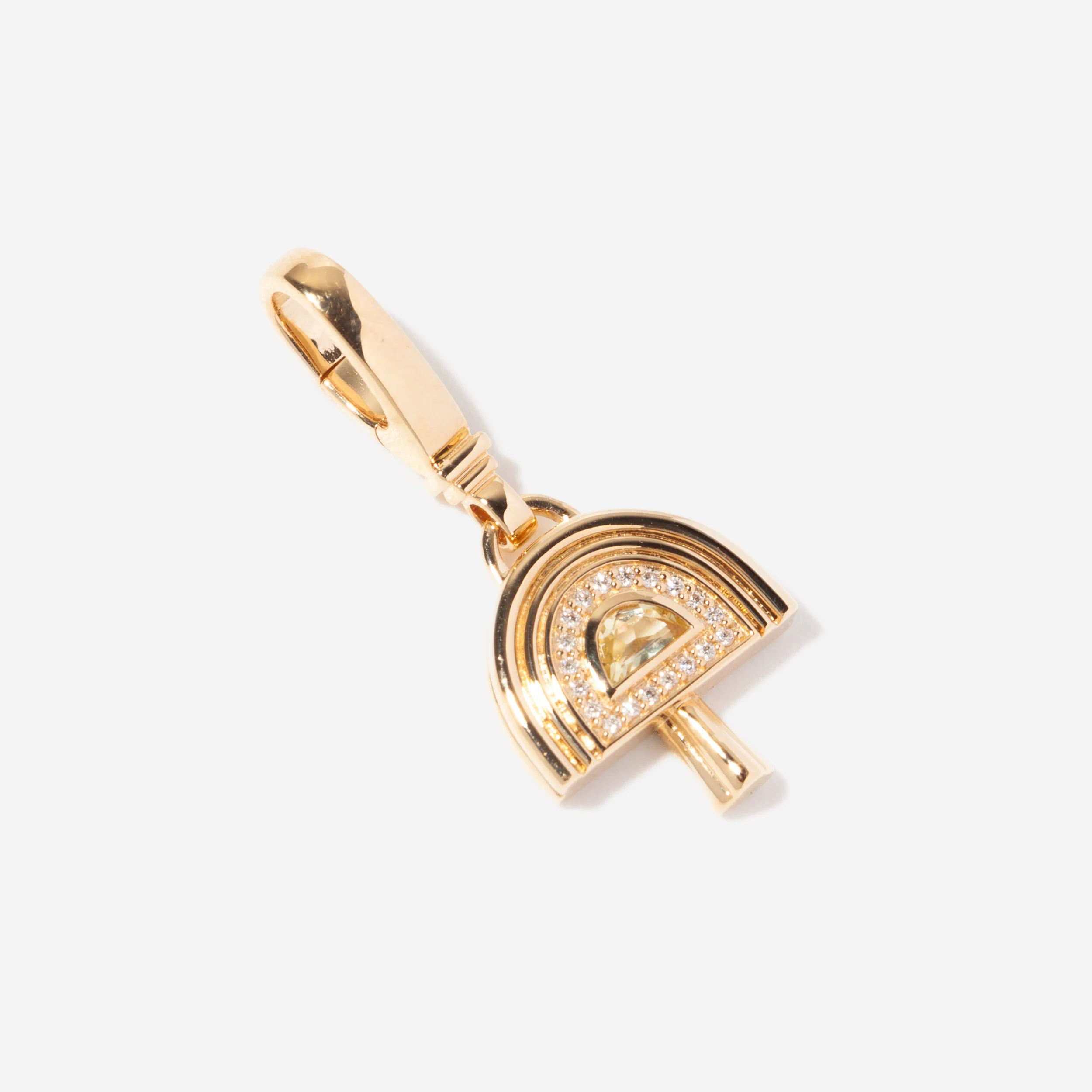 Lemon Quartz Mushroom Charm