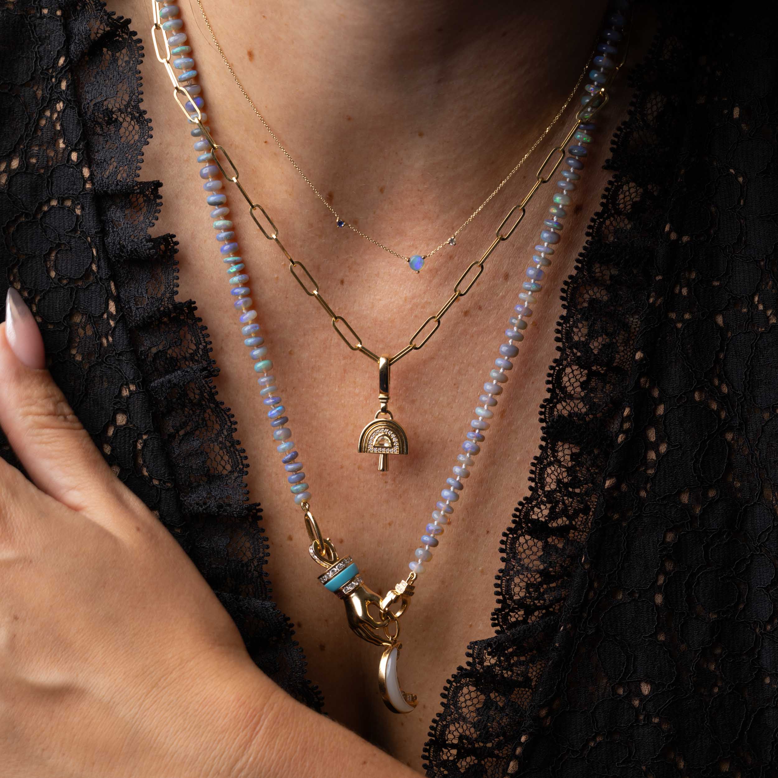 Lemon Quartz Mushroom Charm - Image 2