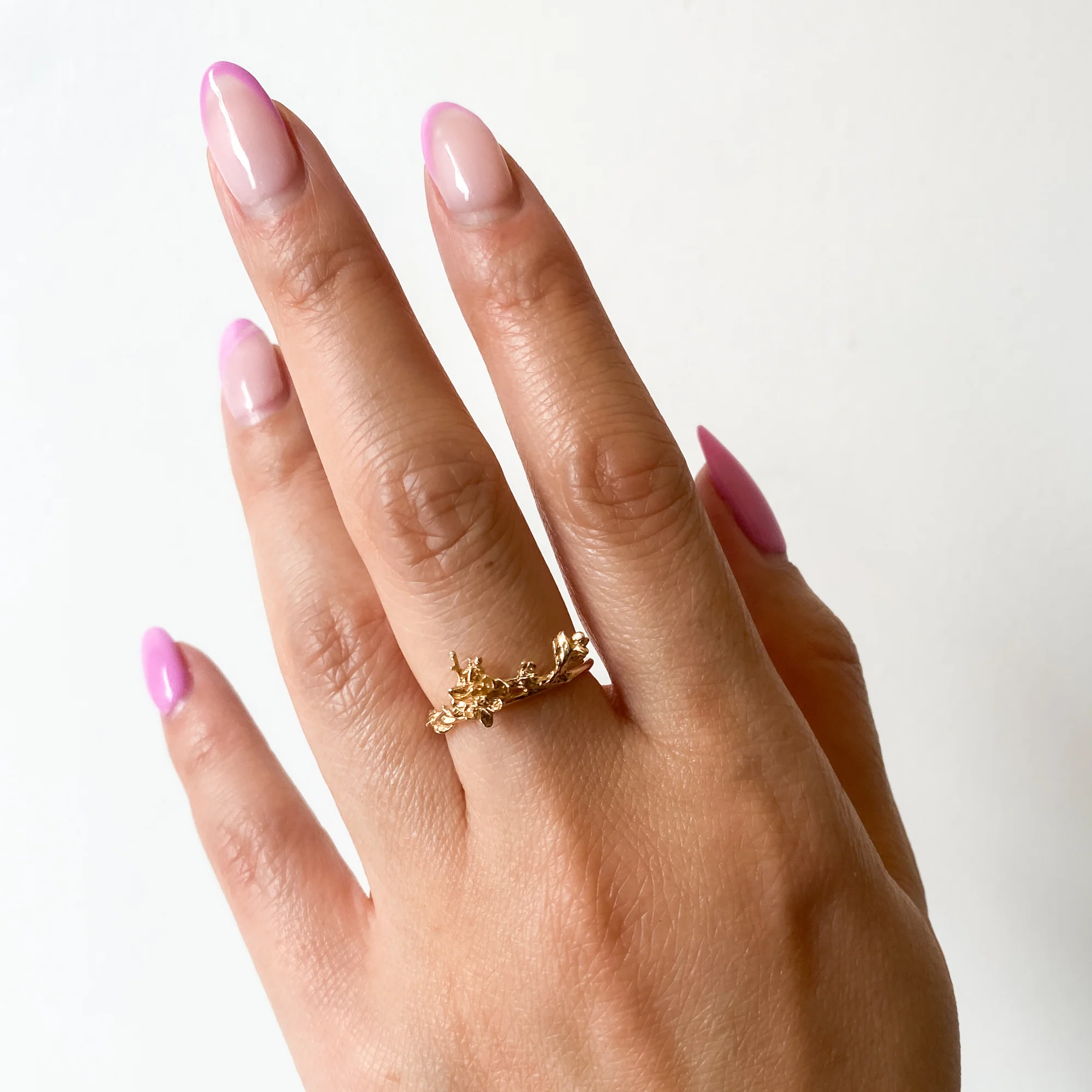 Magnolia on Sleeping Petal Garden Ring - Image 2