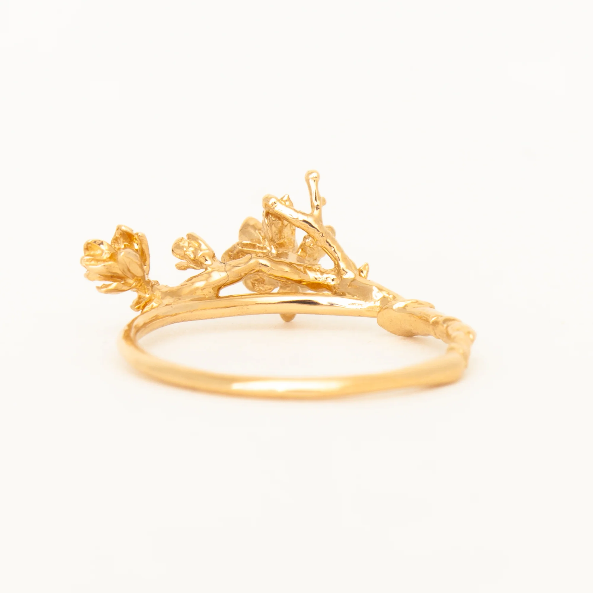 Magnolia on Sleeping Petal Garden Ring - Image 4