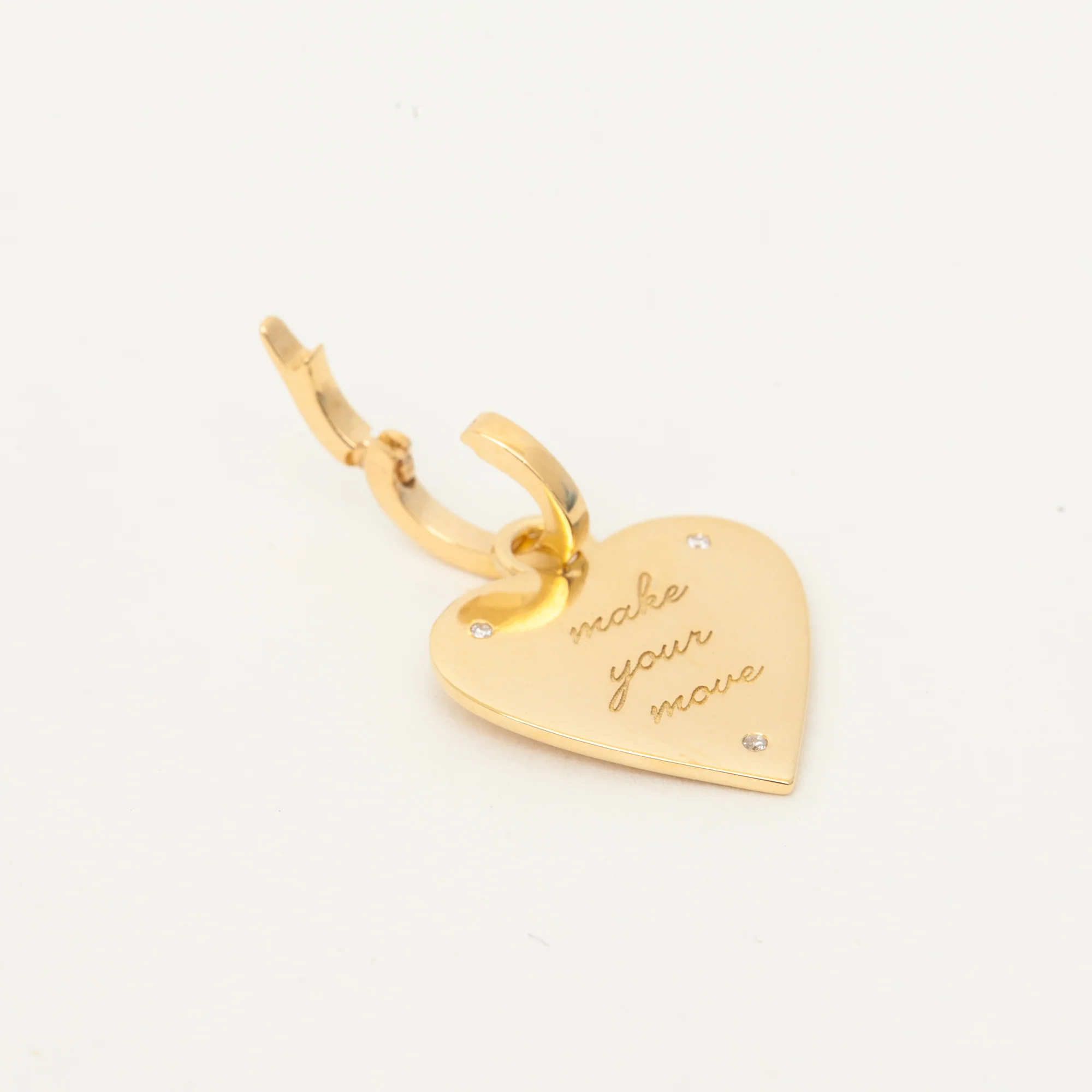 Make Your Move Pave Heart Hinged Charm - Image 4