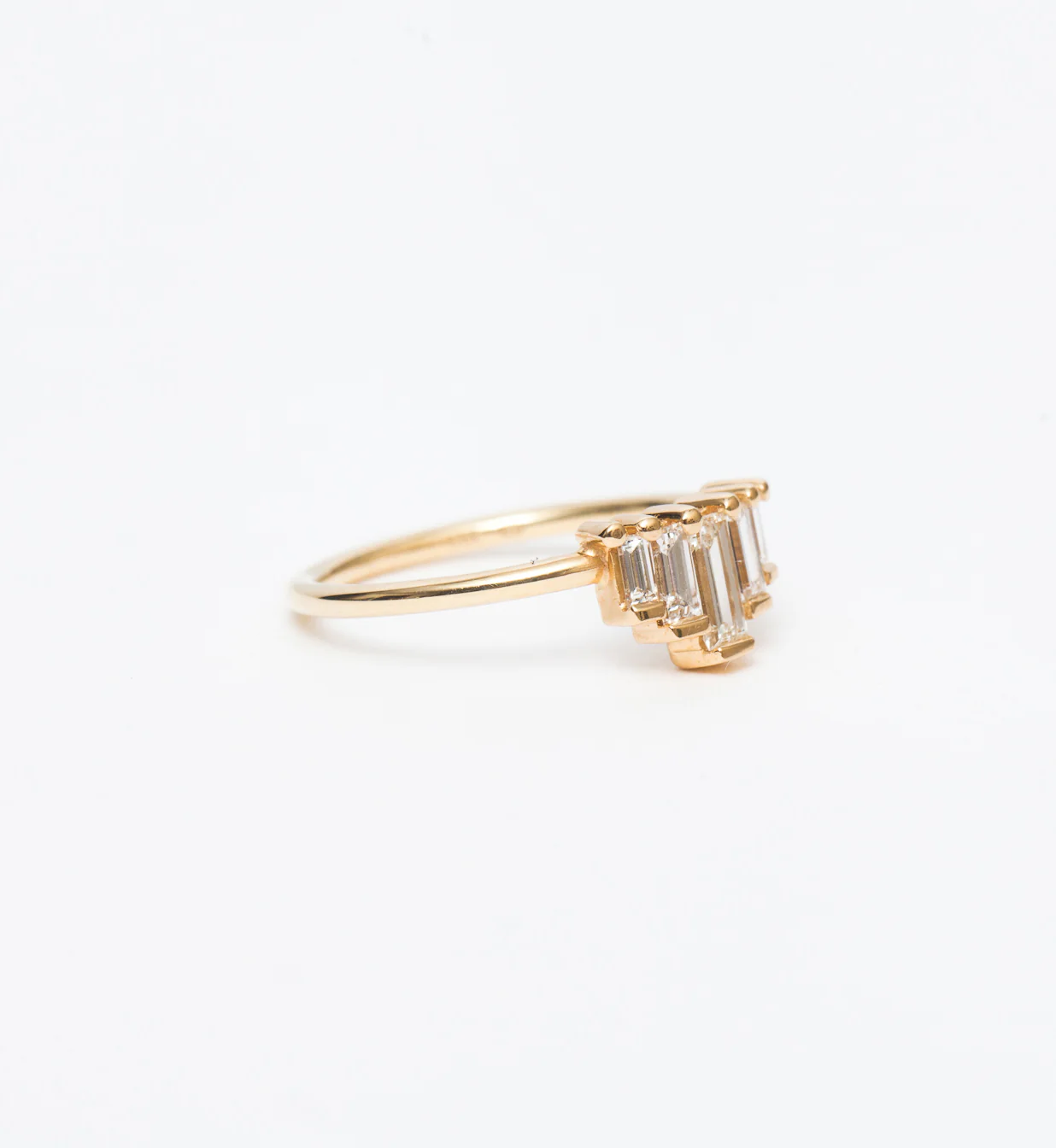 Medium Five Baguette Diamond Ring - Image 3