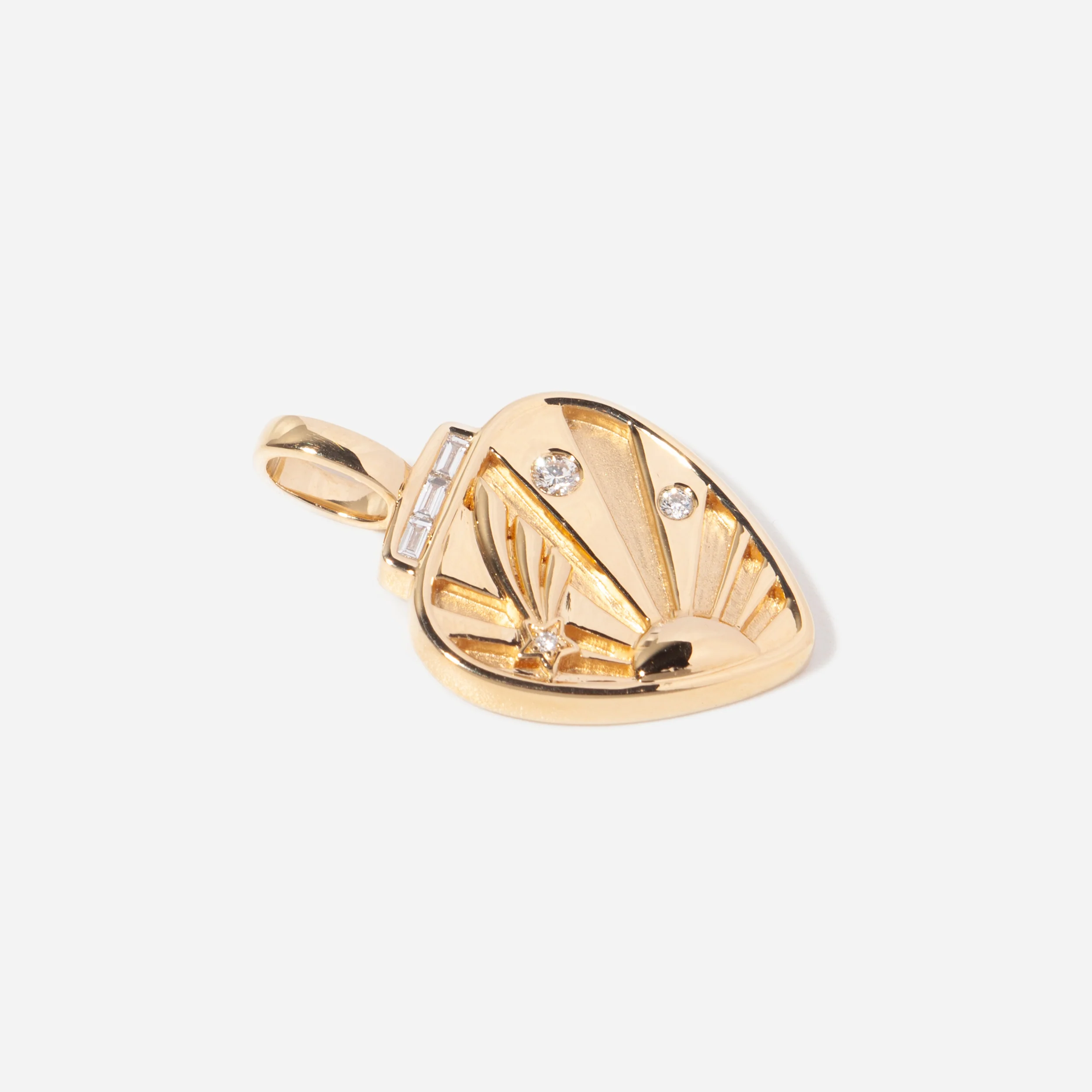 Mini Gold Guitar Pick Pendant