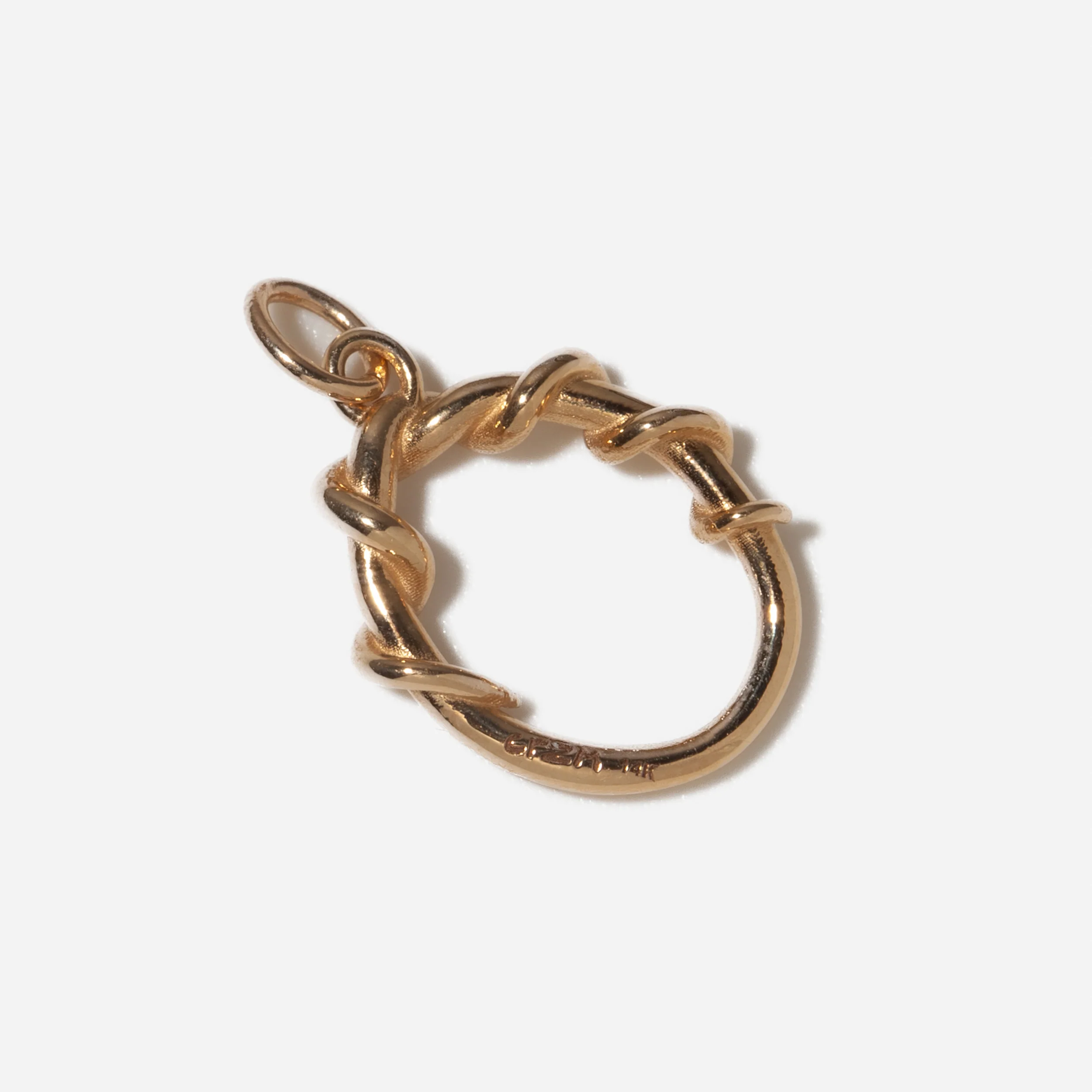 Mini Solid Gold Letter Charm - Image 3