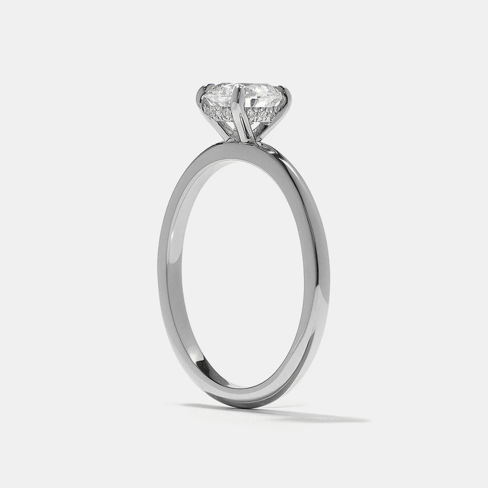 Octavia Round Solitaire in Platinum - Image 6