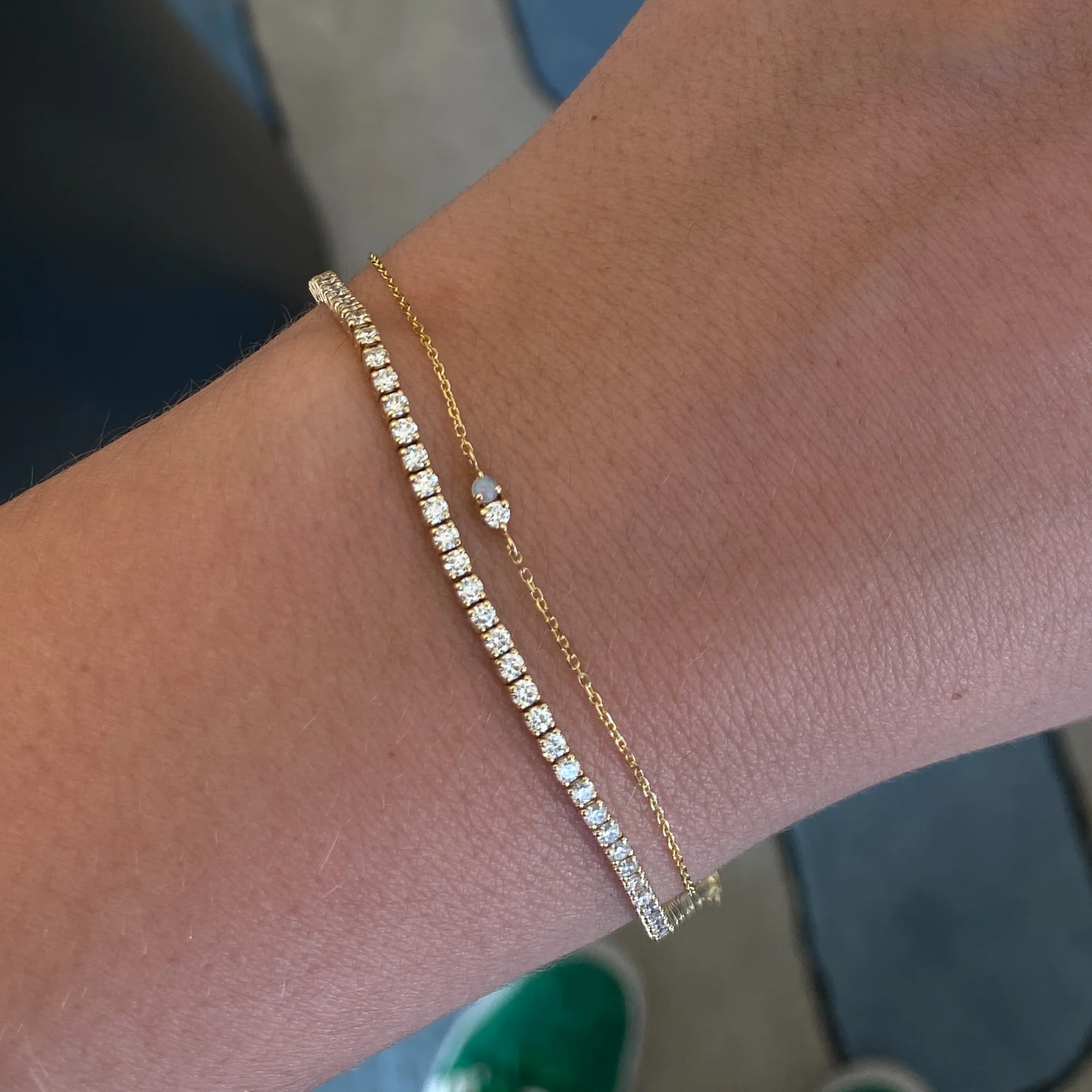 Opal & Diamond Two-Step Bracelet - Image 2