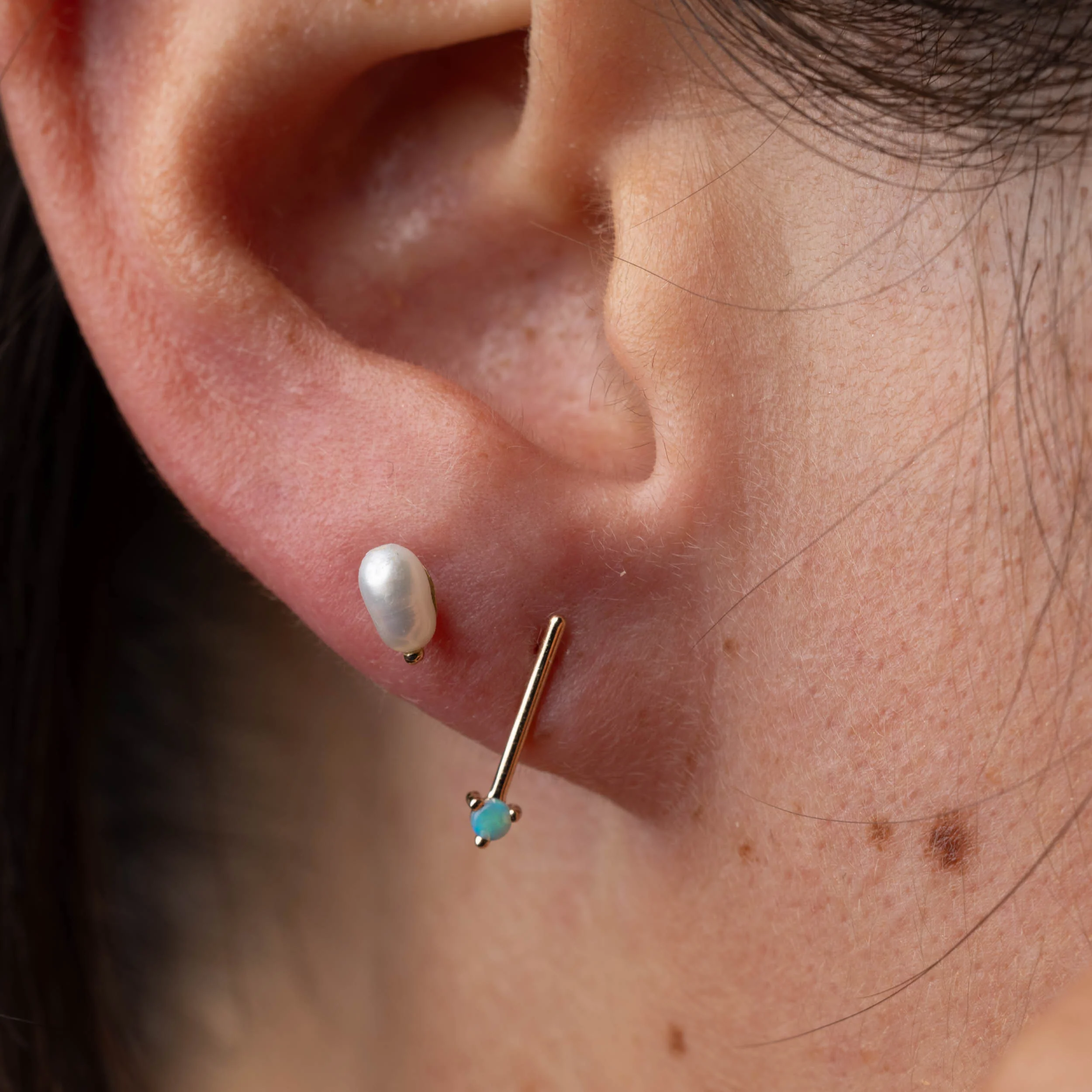 Opal One-Step Bar Earrings - Image 2