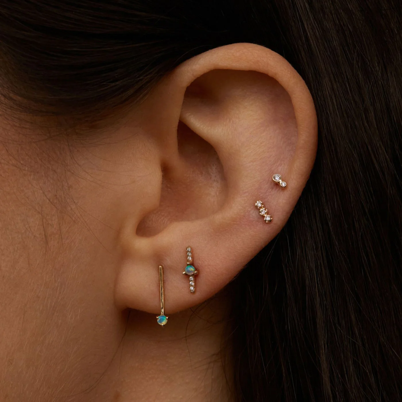 Opal One-Step Bar Earrings - Image 3