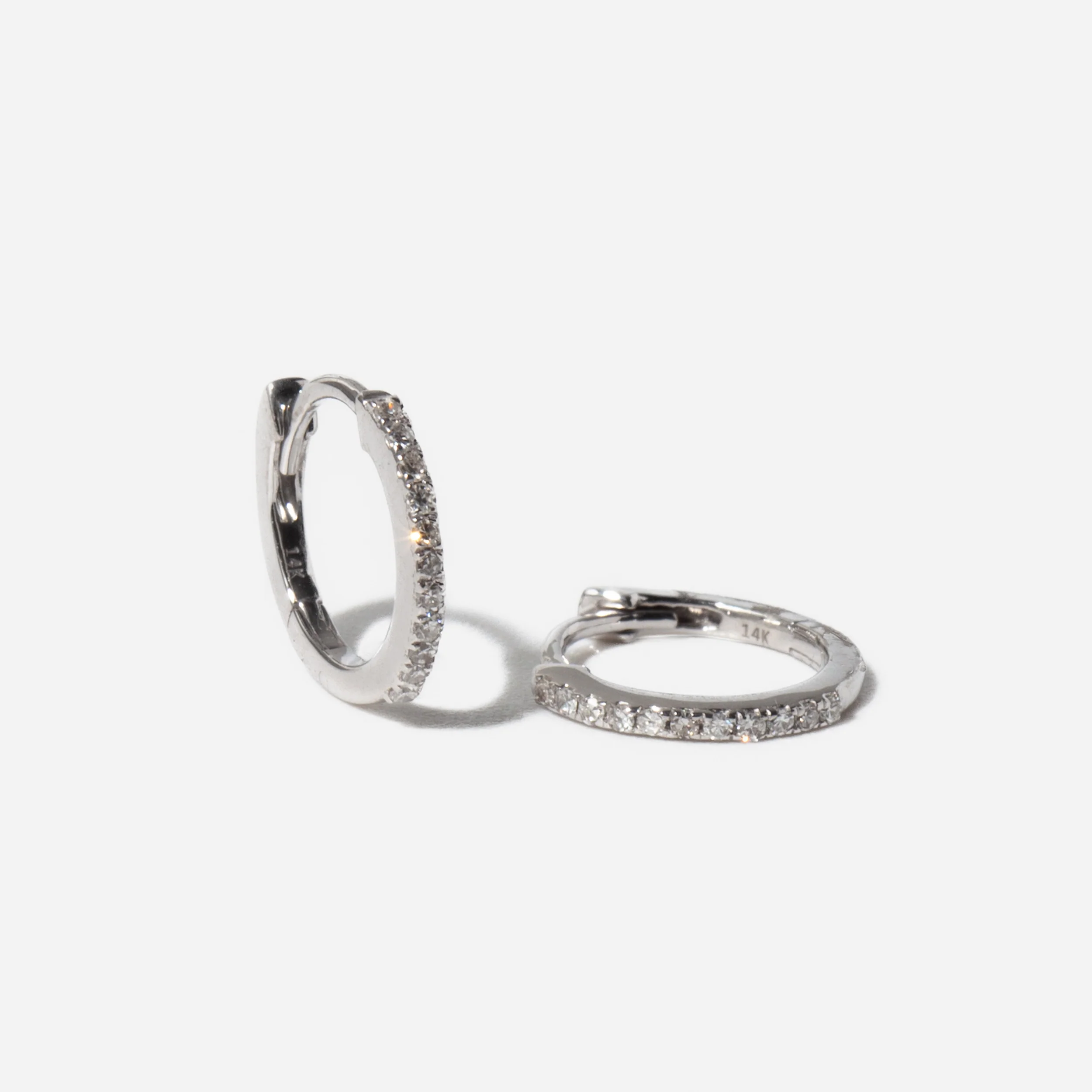 Pavé Diamond Huggie Hoops - Image 3