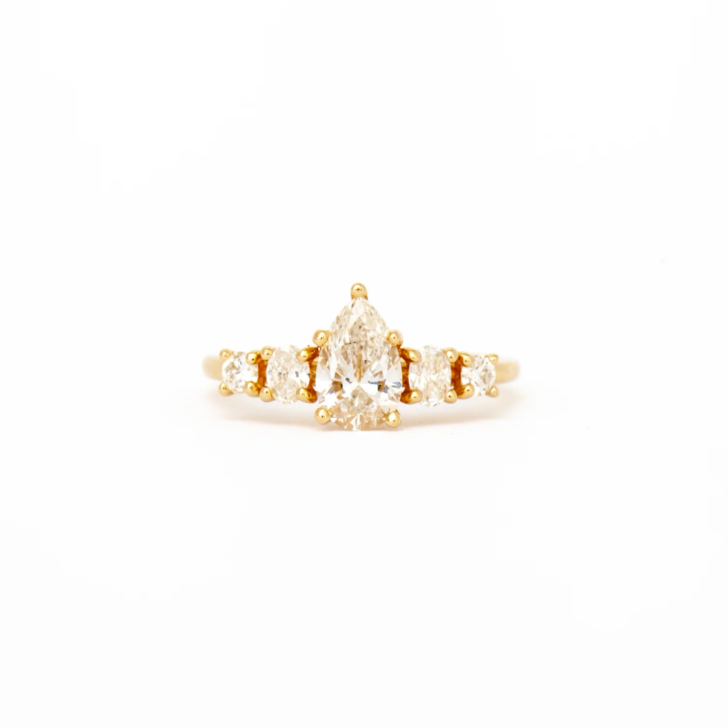 Pear Diamond Five-Stone Ring