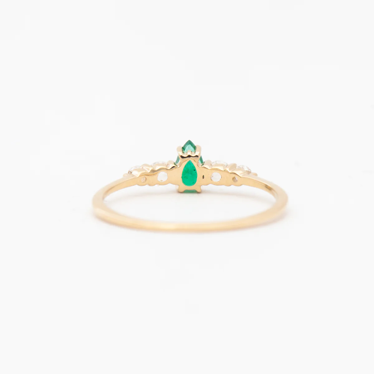 Pear Emerald Bellatrix Ring - Image 4