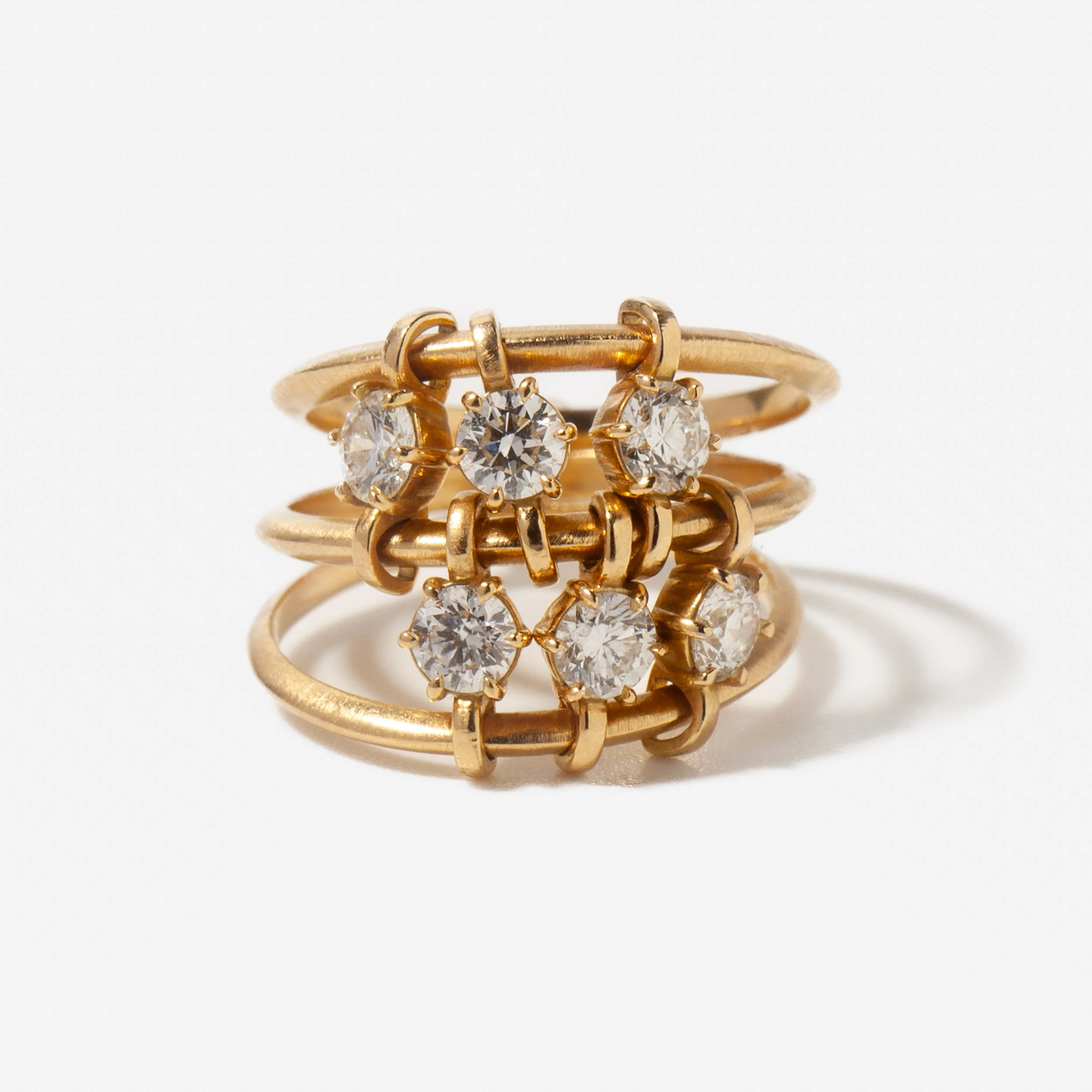 Penelope 3 Row Floating Diamond Ring
