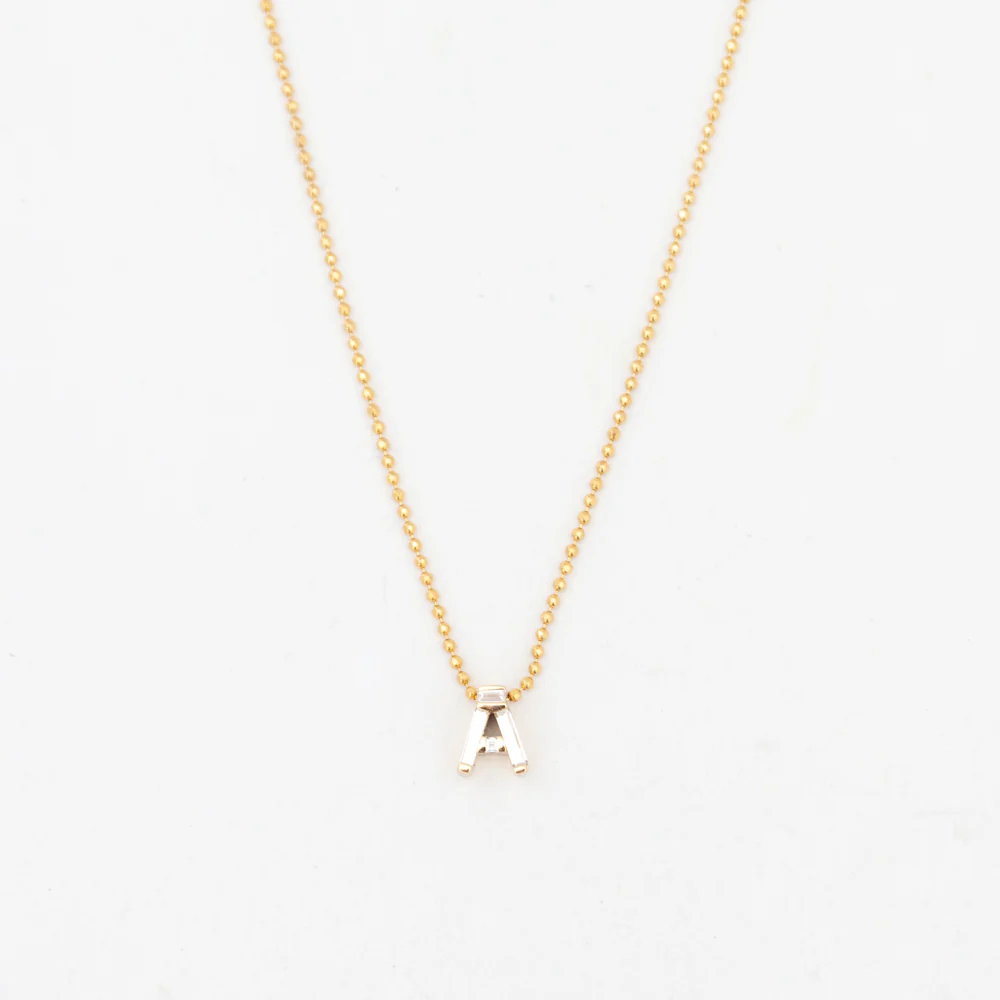 Custom Personalized Initial Diamond Necklace - Image 4