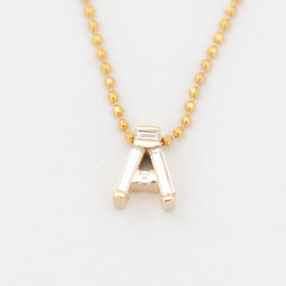 Custom Personalized Initial Diamond Necklace - Image 5