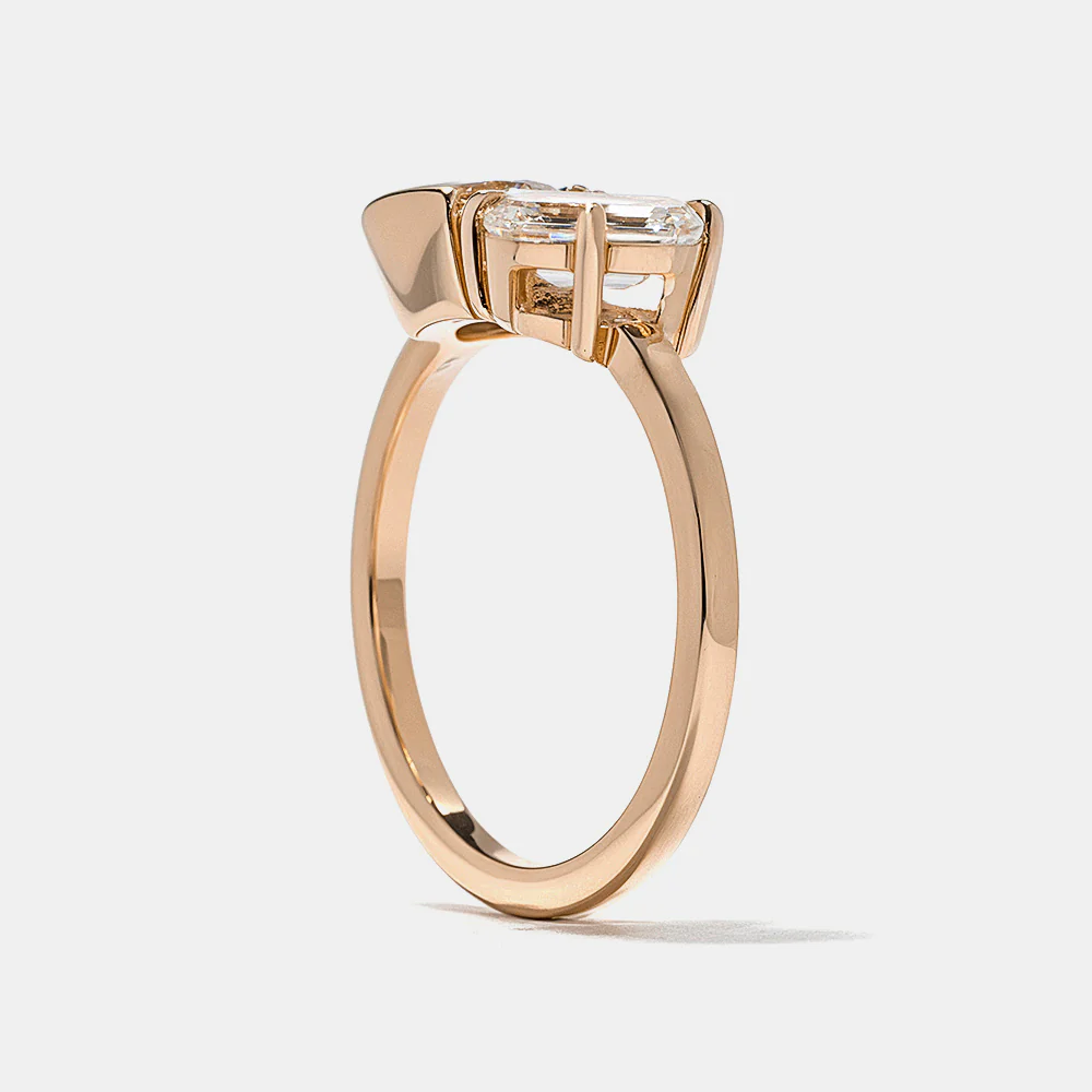 Polk Round and Emerald-Cut in Rose Gold - Image 6
