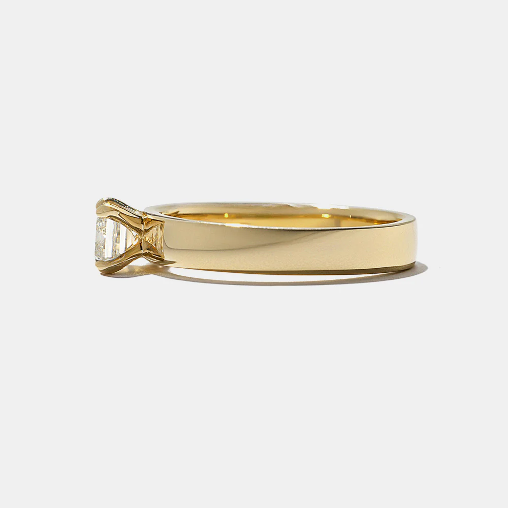 Presidio Emerald-Cut Solitaire in Yellow Gold - Image 4