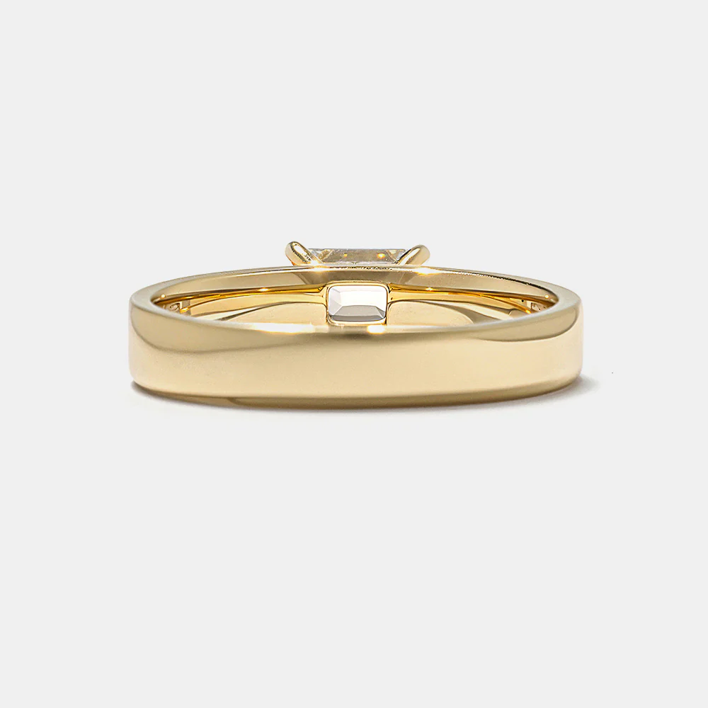 Presidio Emerald-Cut Solitaire in Yellow Gold - Image 5