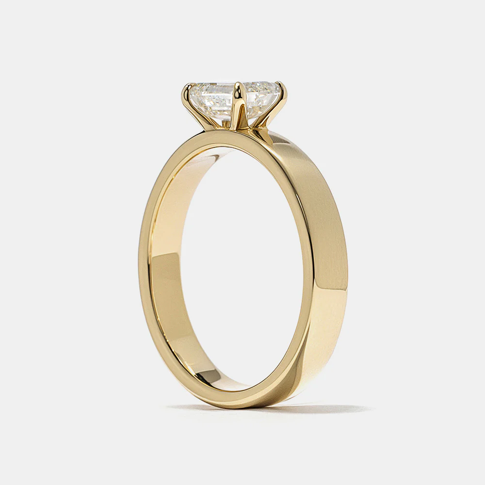 Presidio Emerald-Cut Solitaire in Yellow Gold - Image 6