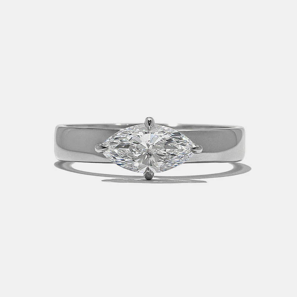 Presidio Marquise Solitaire in Platinum