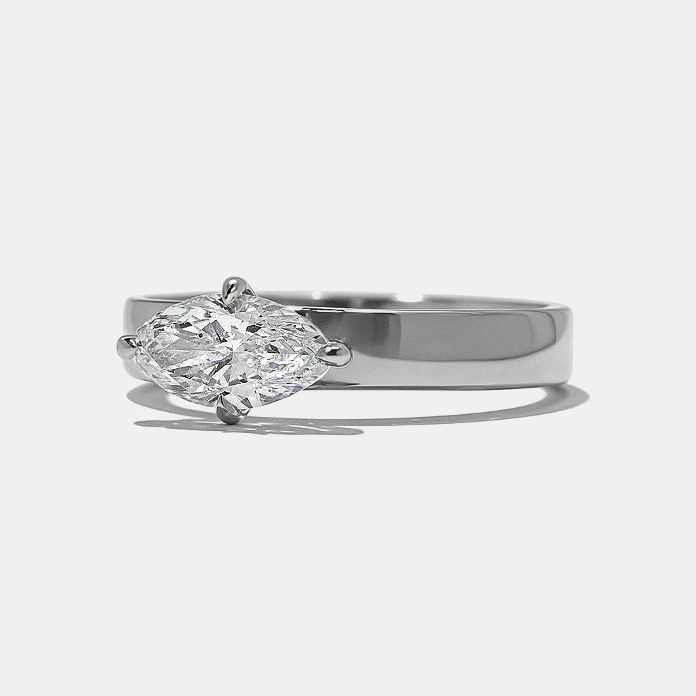 Presidio Marquise Solitaire in Platinum - Image 3