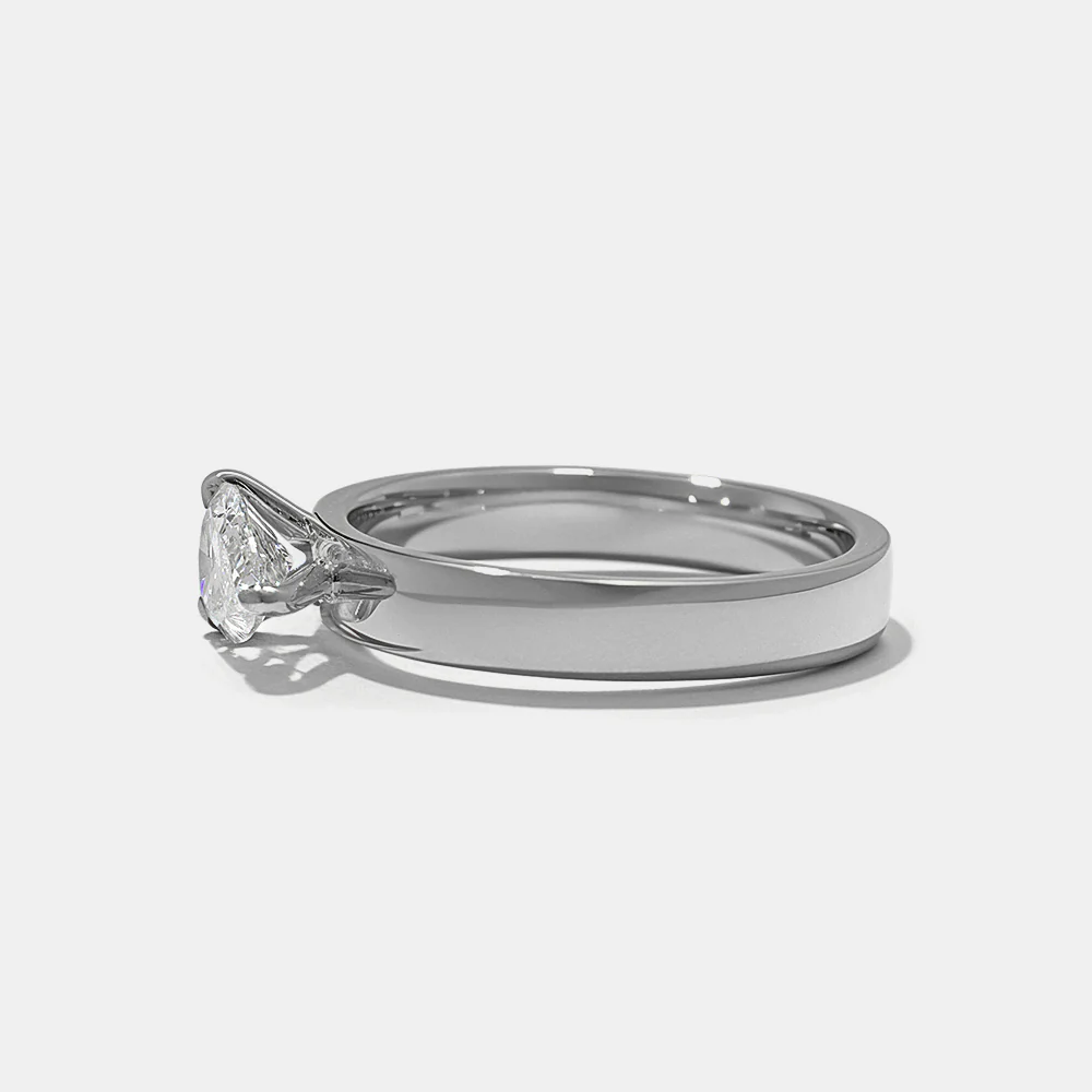 Presidio Pear Solitaire in White Gold - Image 4