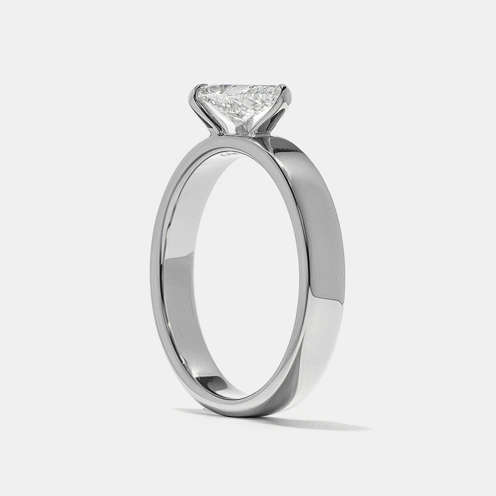 Presidio Pear Solitaire in White Gold - Image 6