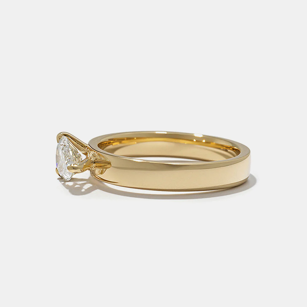 Presidio Pear Solitaire in Yellow Gold - Image 4