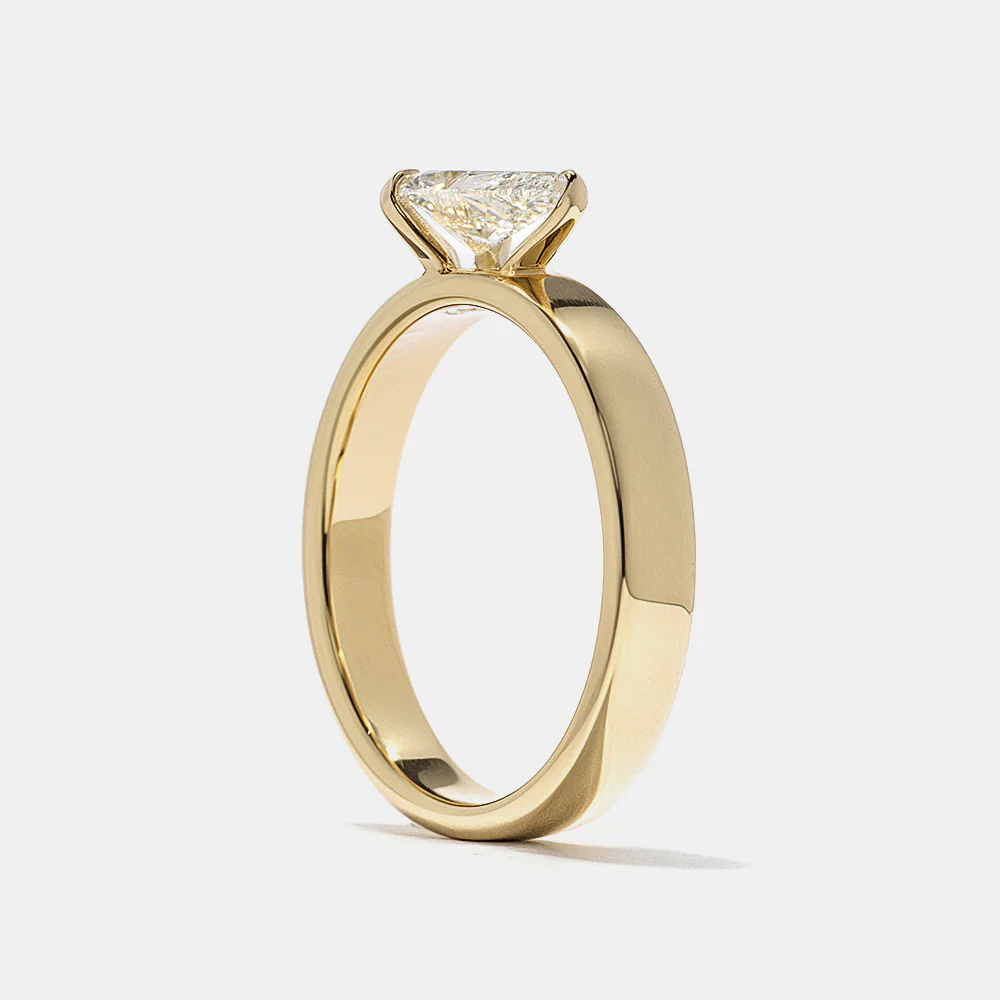 Presidio Pear Solitaire in Yellow Gold - Image 6