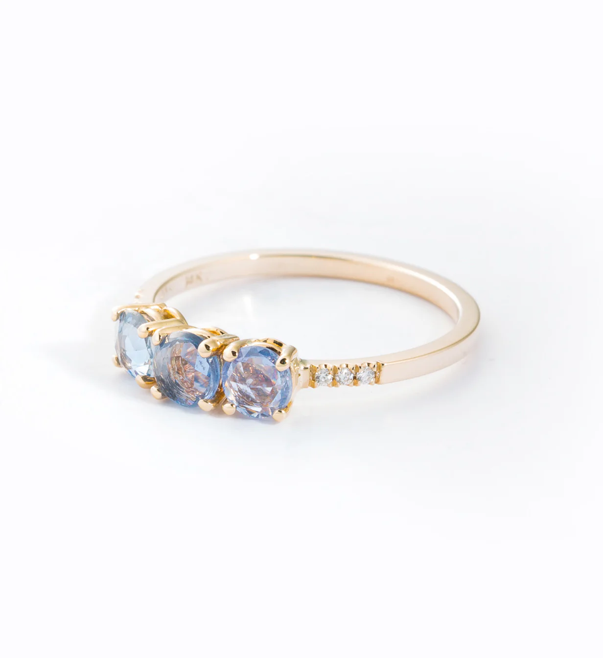 Rose Cut Sapphire Equilibrium Ring - Image 3