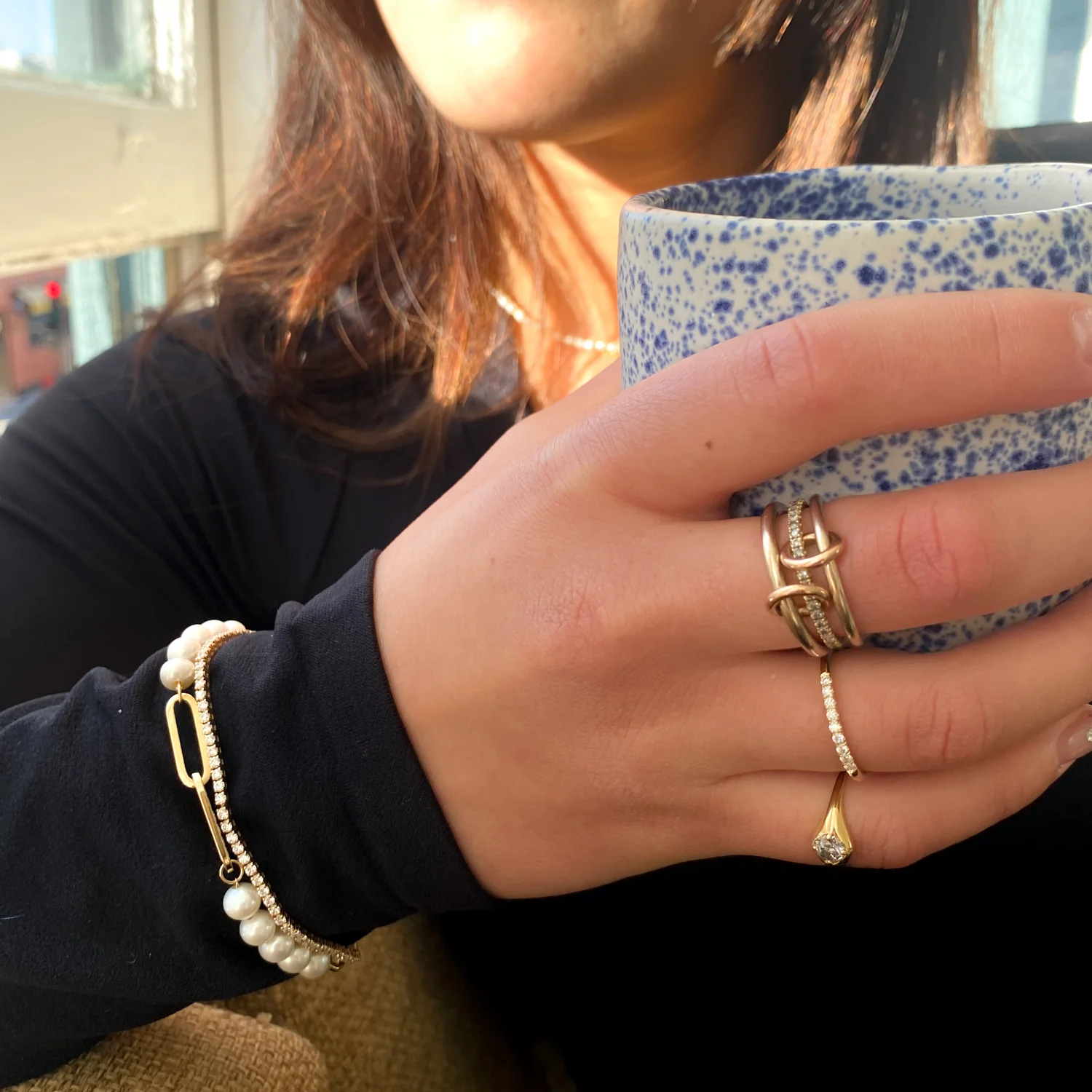 Round Semi Pave Band - Image 2