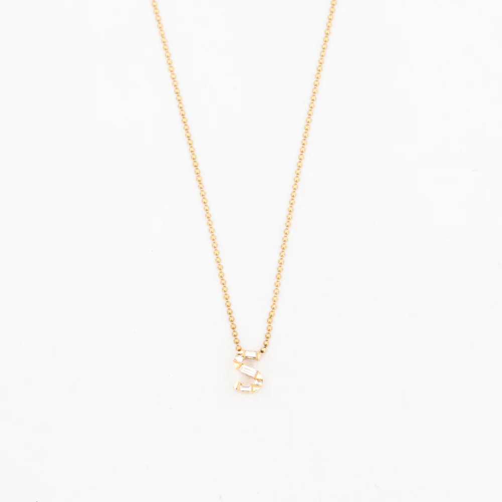 Custom Personalized Initial Diamond Necklace