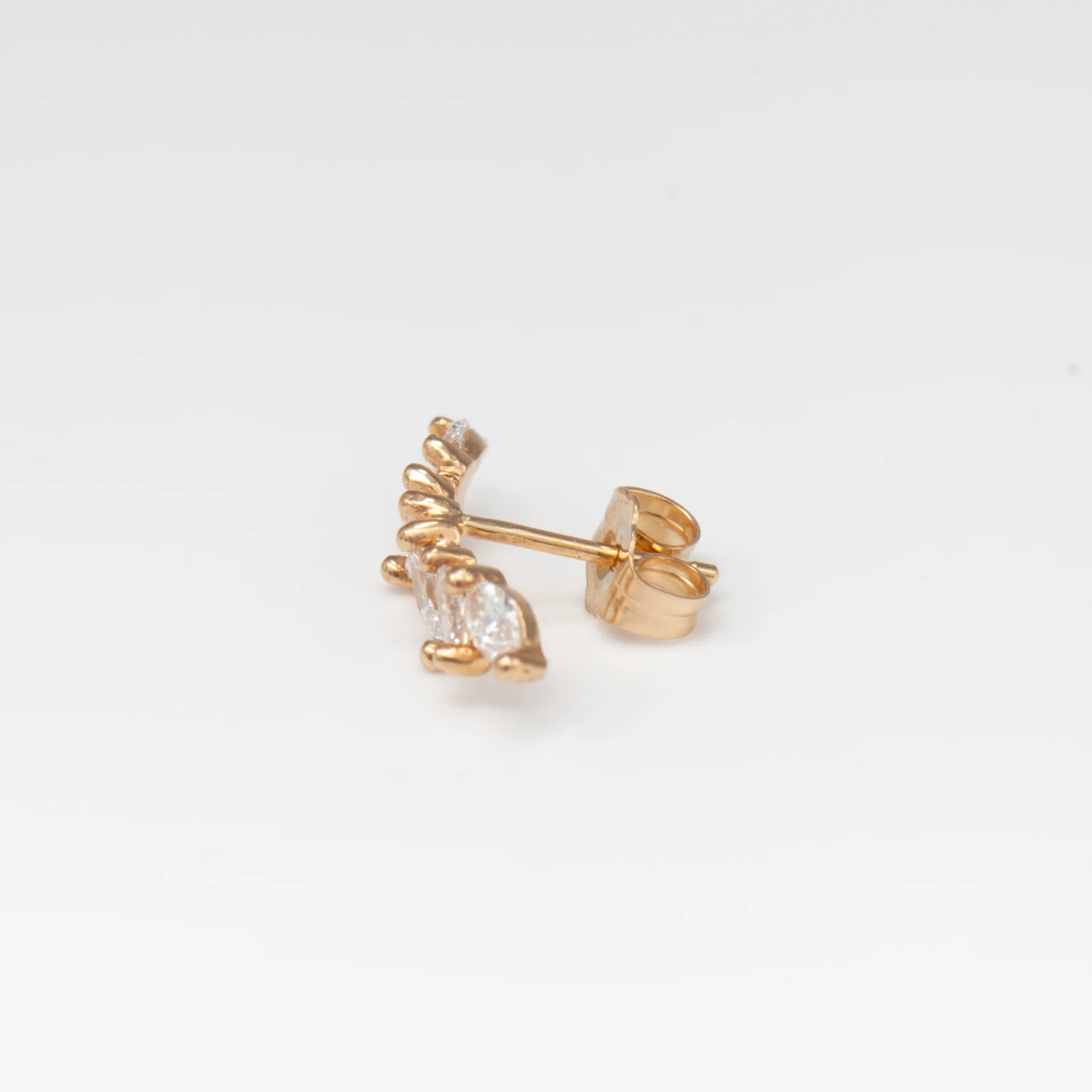 Single Diamond Lyrie Earring - Image 3
