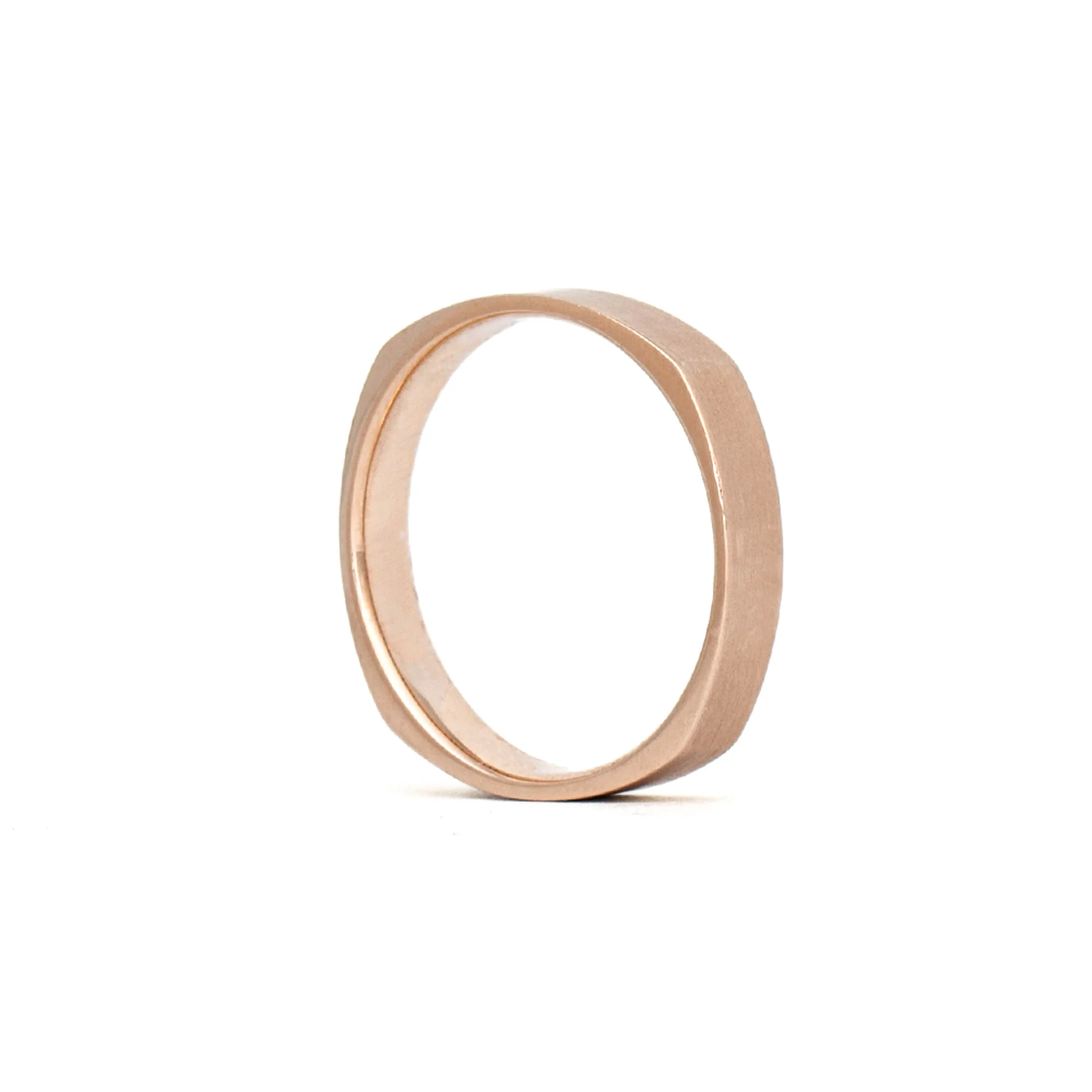 Square 4mm Hammered Band - Image 3