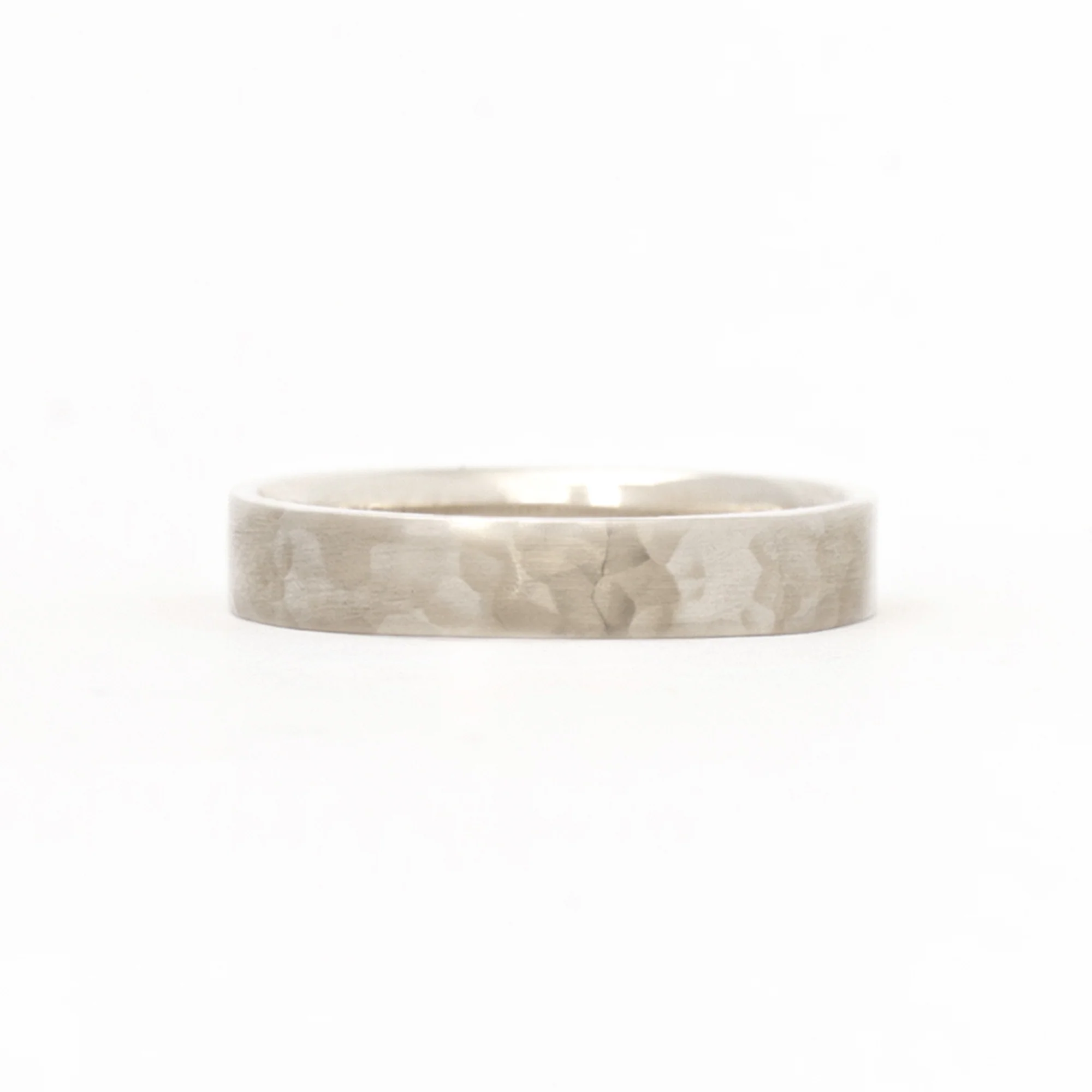 Square 4mm Hammered Band - Image 6