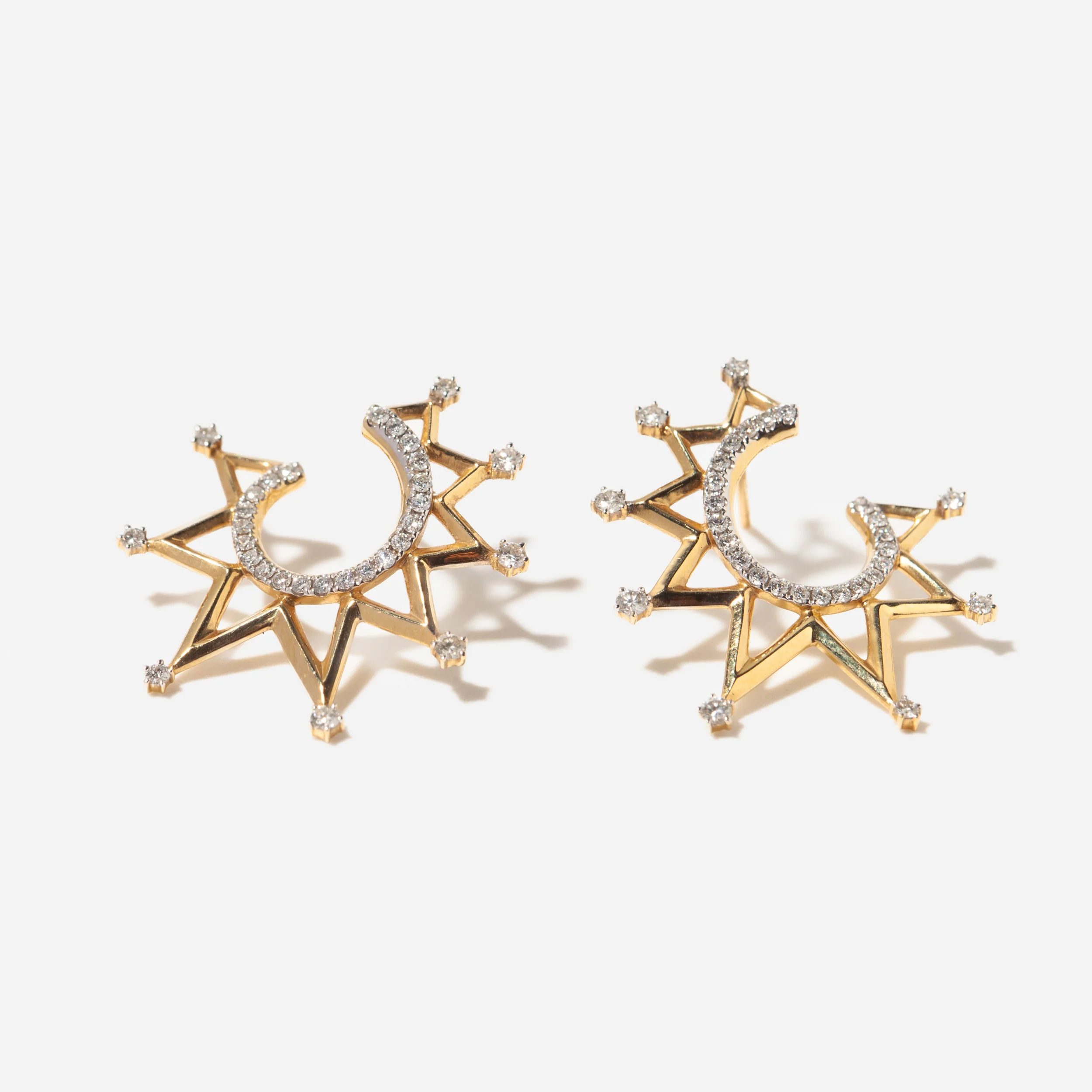 Starburst Crescent Earrings