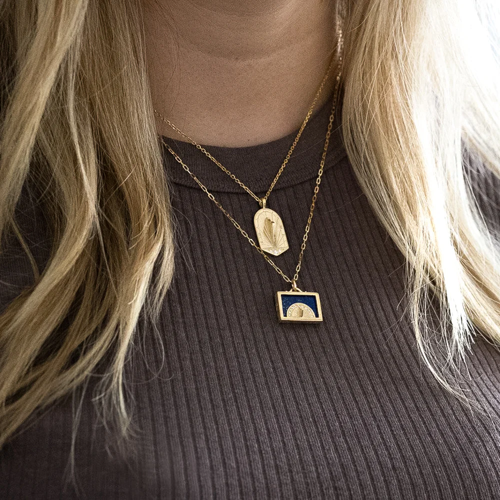 Sundial Medallion Pendant Necklace - Image 2