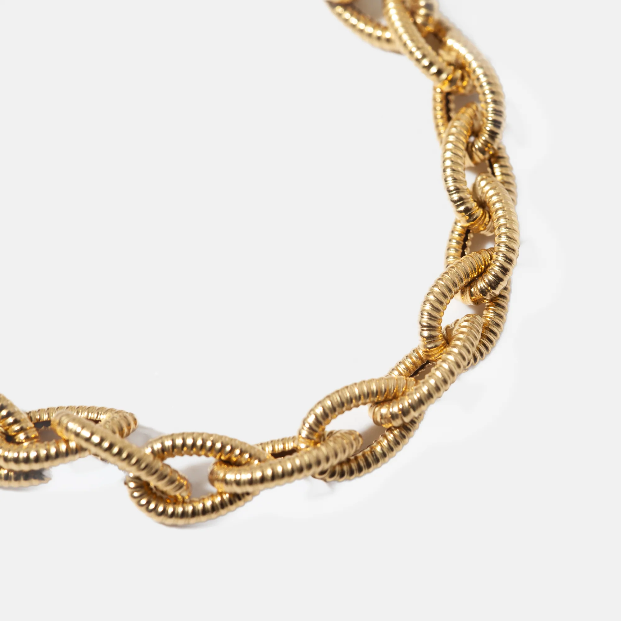 Textured Teardrop Chain Bracelet - Image 3